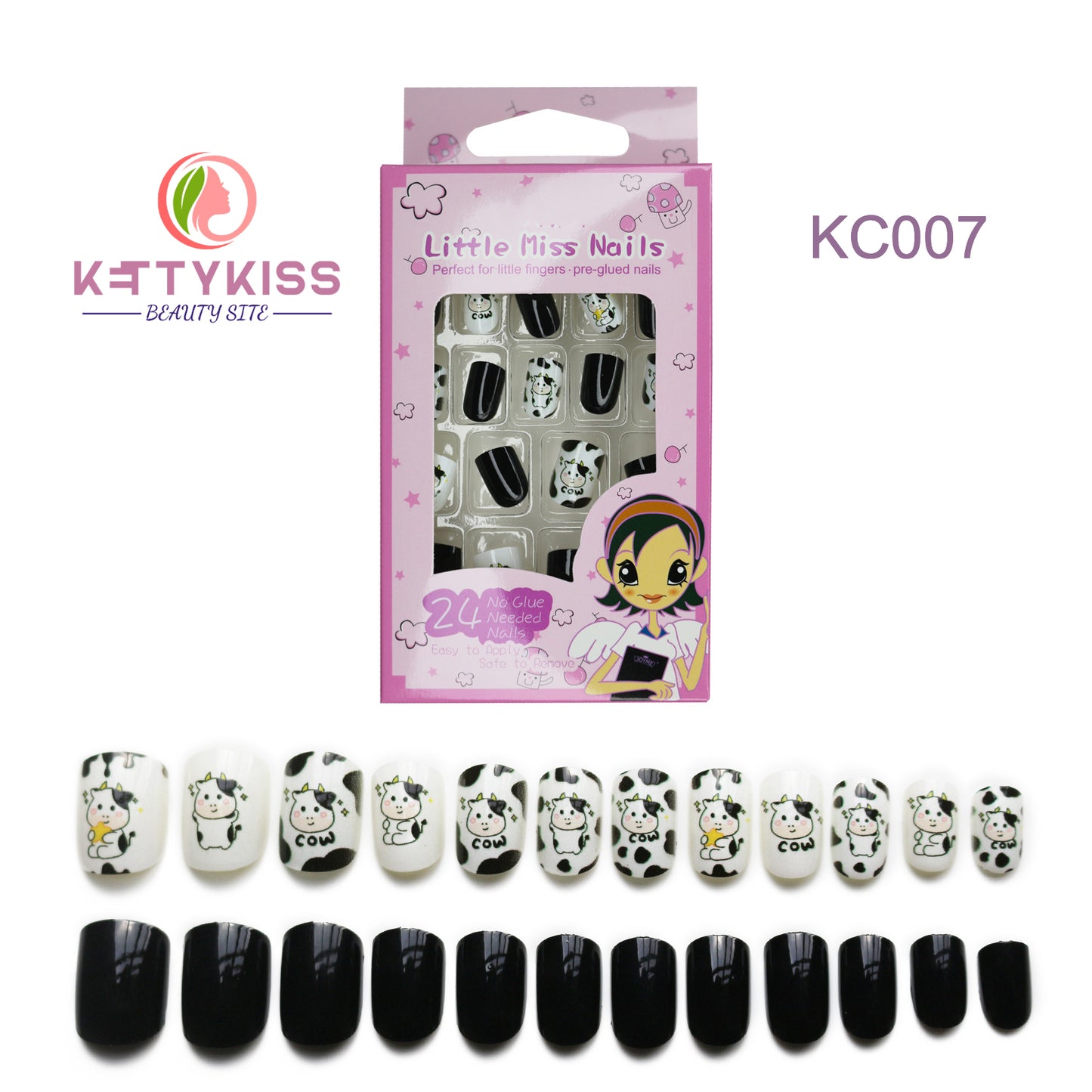 BUY 3 GET 1 FREE Kettykiss Press On Nails For Kids Children