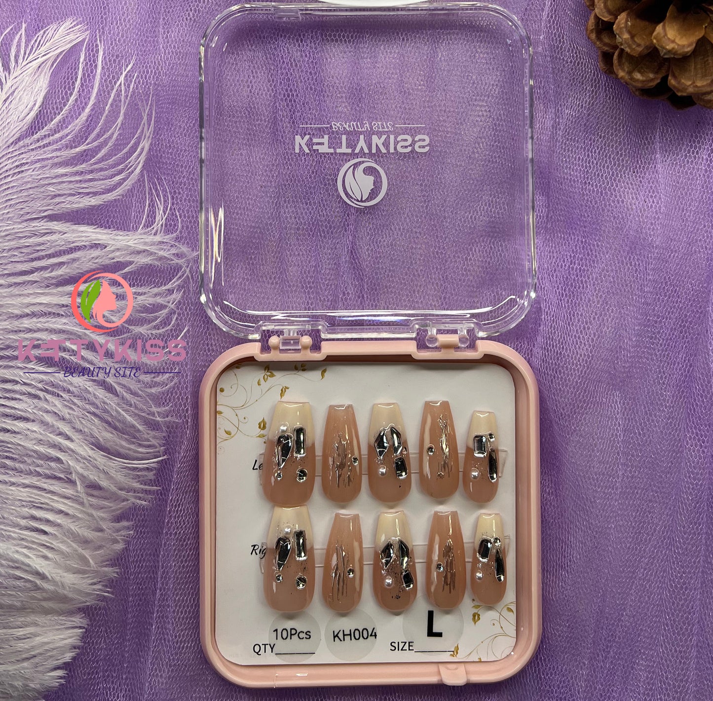 100% Handmade Kettykiss 10-Pcs KH001-030 Short Long Coffin Square