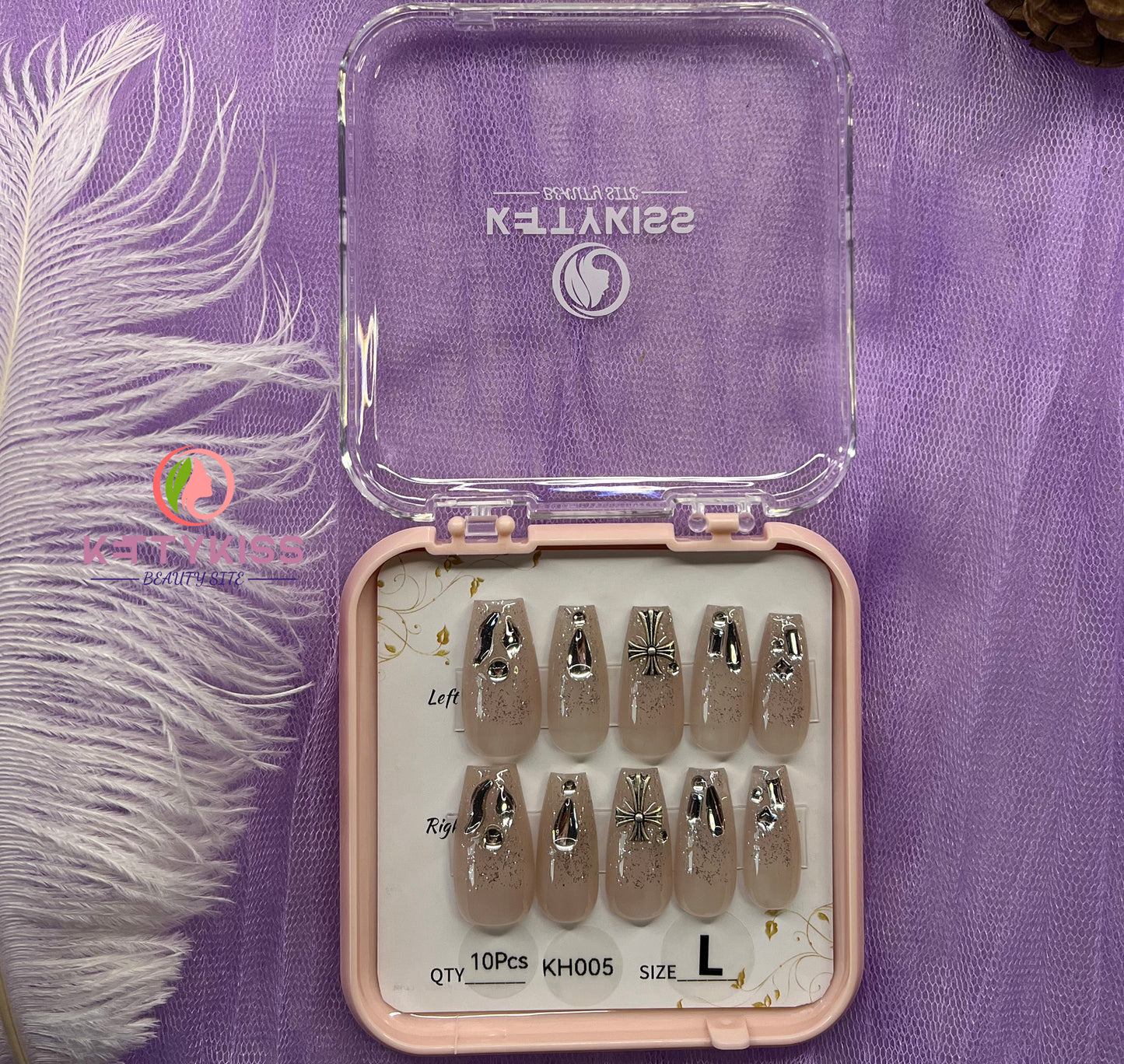 100% Handmade Kettykiss 10-Pcs KH001-030 Short Long Coffin Square