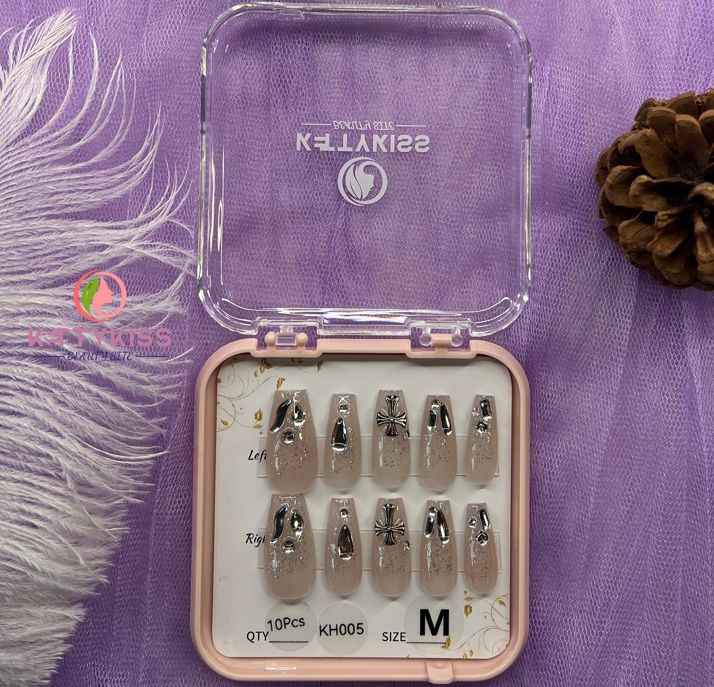 100% Handmade Kettykiss 10-Pcs KH001-030 Short Long Coffin Square