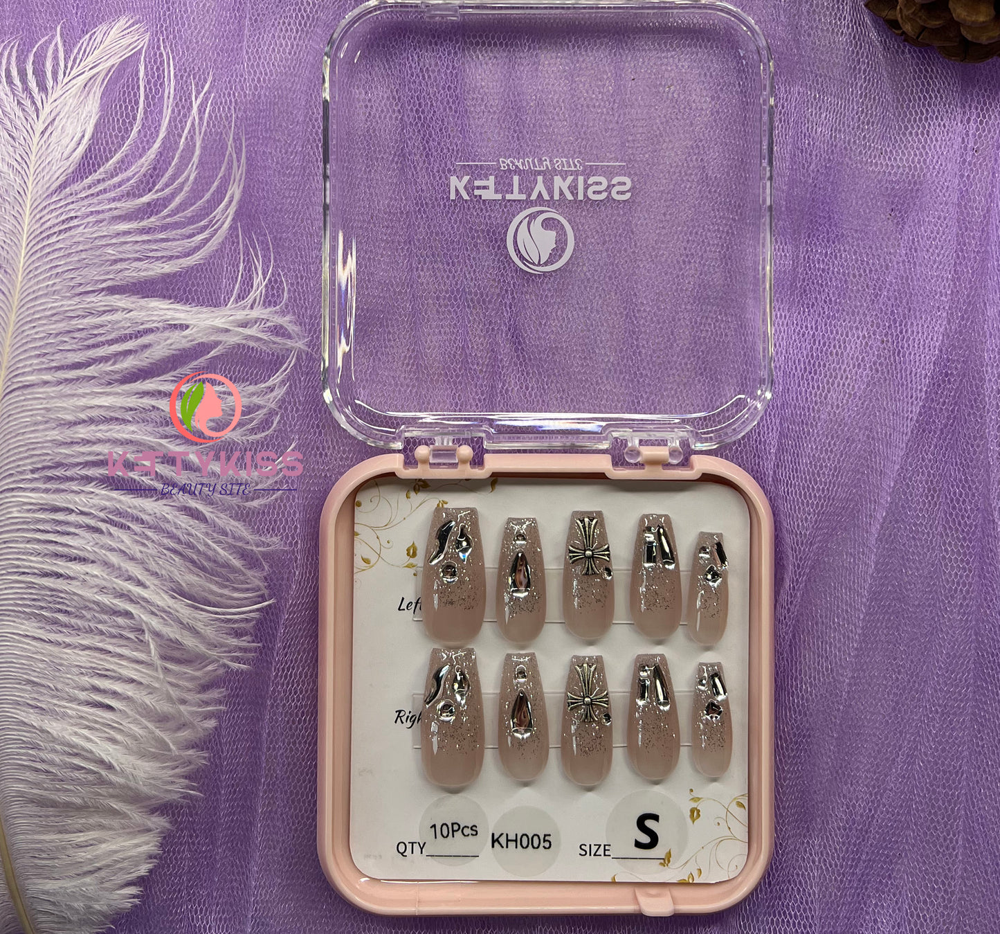 100% Handmade Kettykiss 10-Pcs KH001-030 Short Long Coffin Square