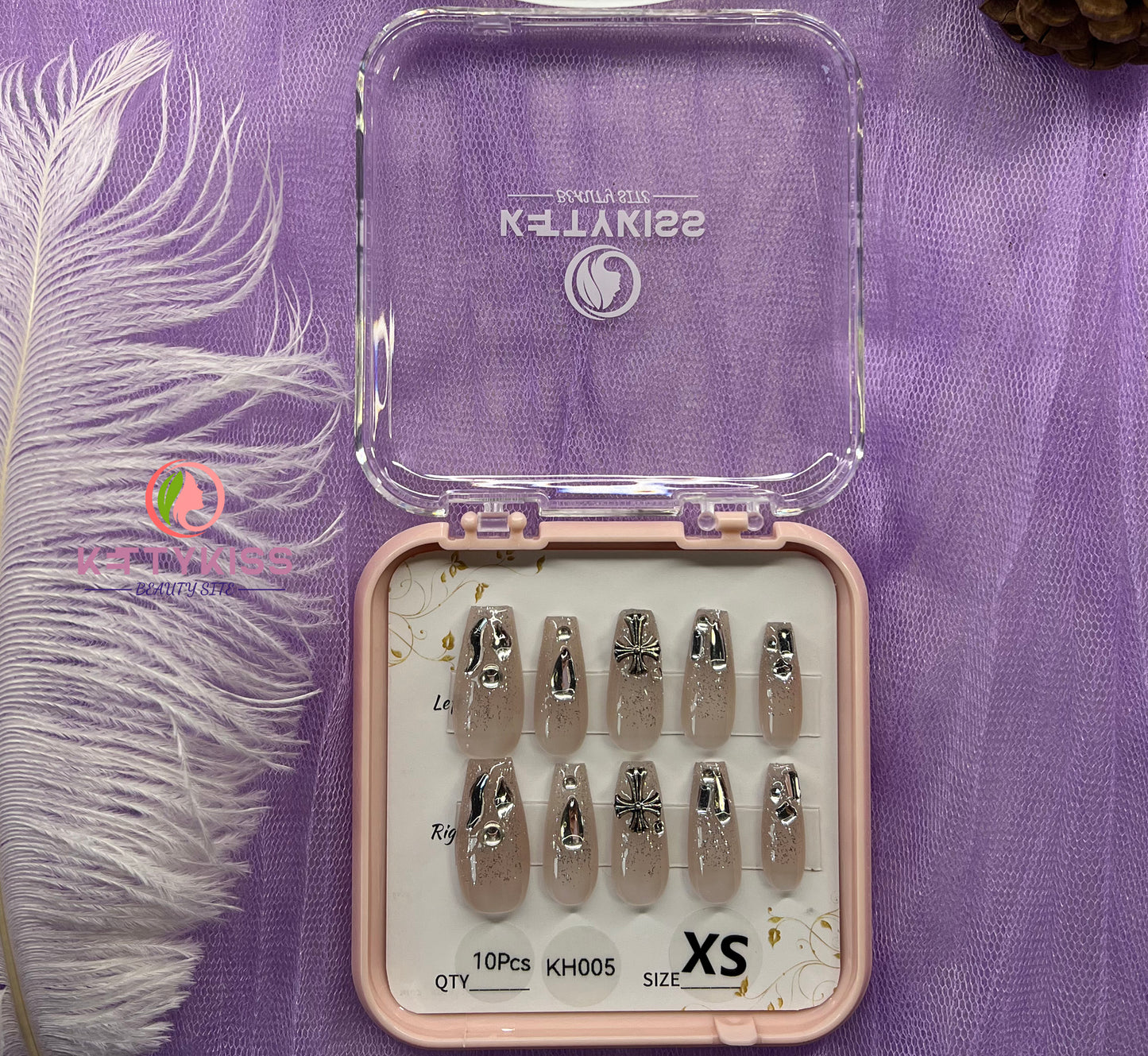 100% Handmade Kettykiss 10-Pcs KH001-030 Short Long Coffin Square