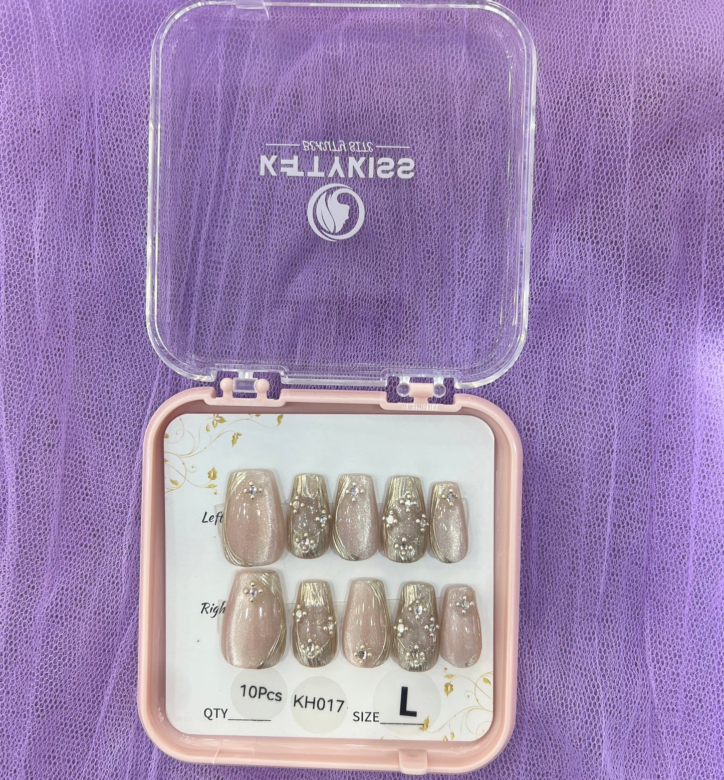 100% Handmade Kettykiss 10-Pcs KH001-030 Short Long Coffin Square