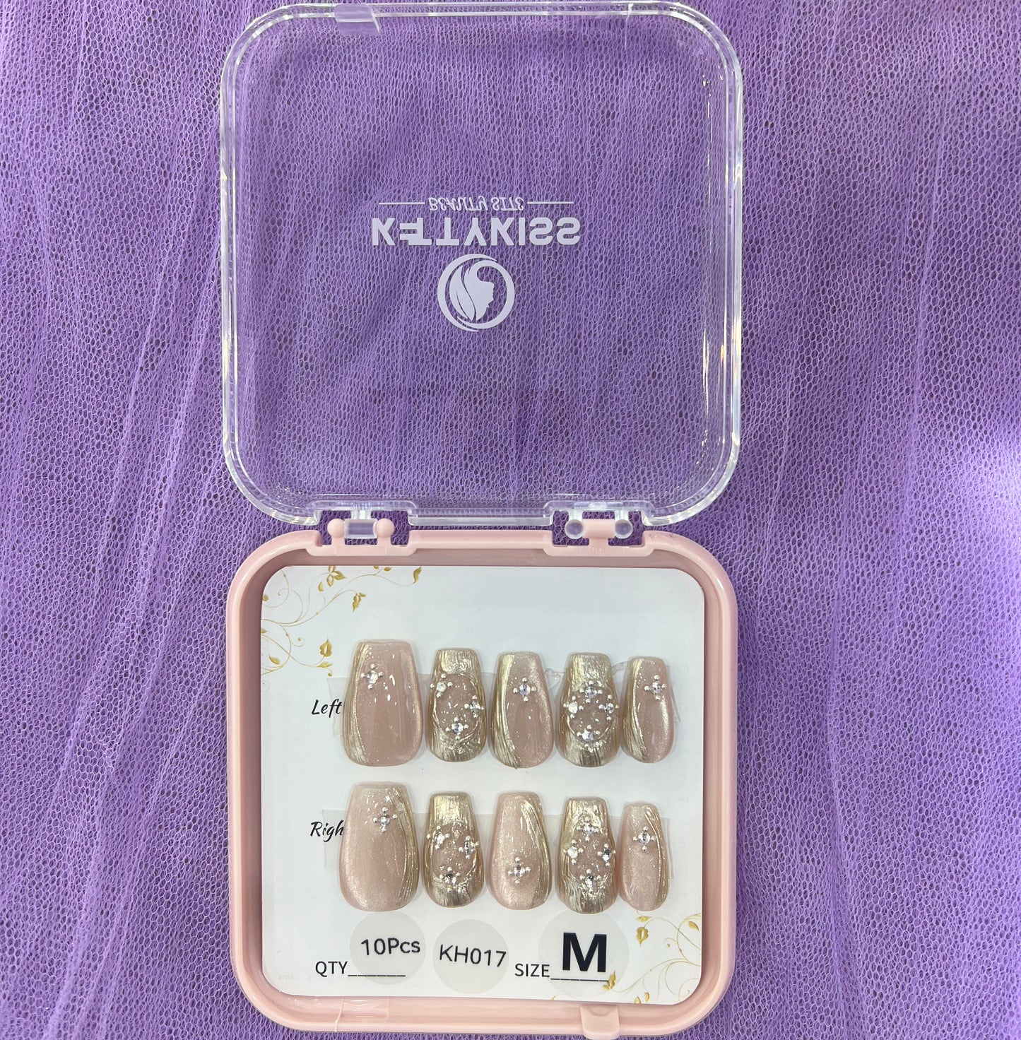 100% Handmade Kettykiss 10-Pcs KH001-030 Short Long Coffin Square