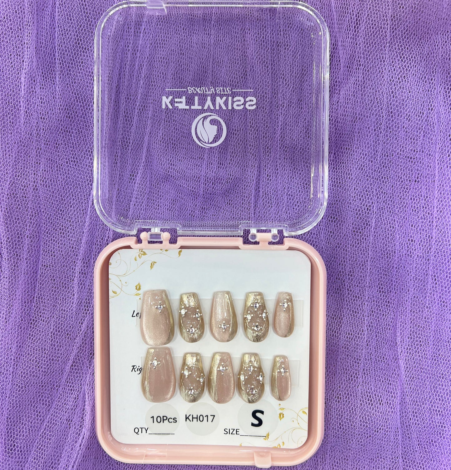100% Handmade Kettykiss 10-Pcs KH001-030 Short Long Coffin Square