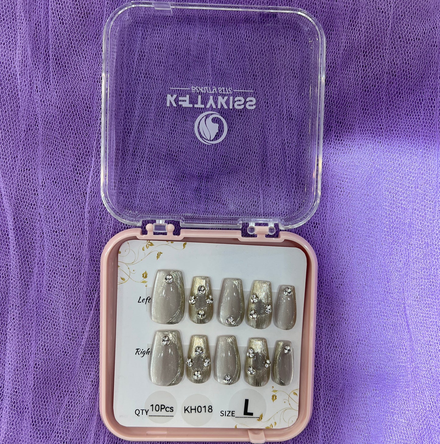 100% Handmade Kettykiss 10-Pcs KH001-030 Short Long Coffin Square