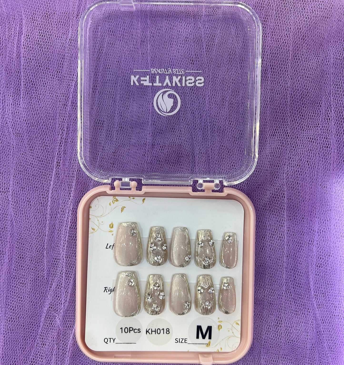 100% Handmade Kettykiss 10-Pcs KH001-030 Short Long Coffin Square