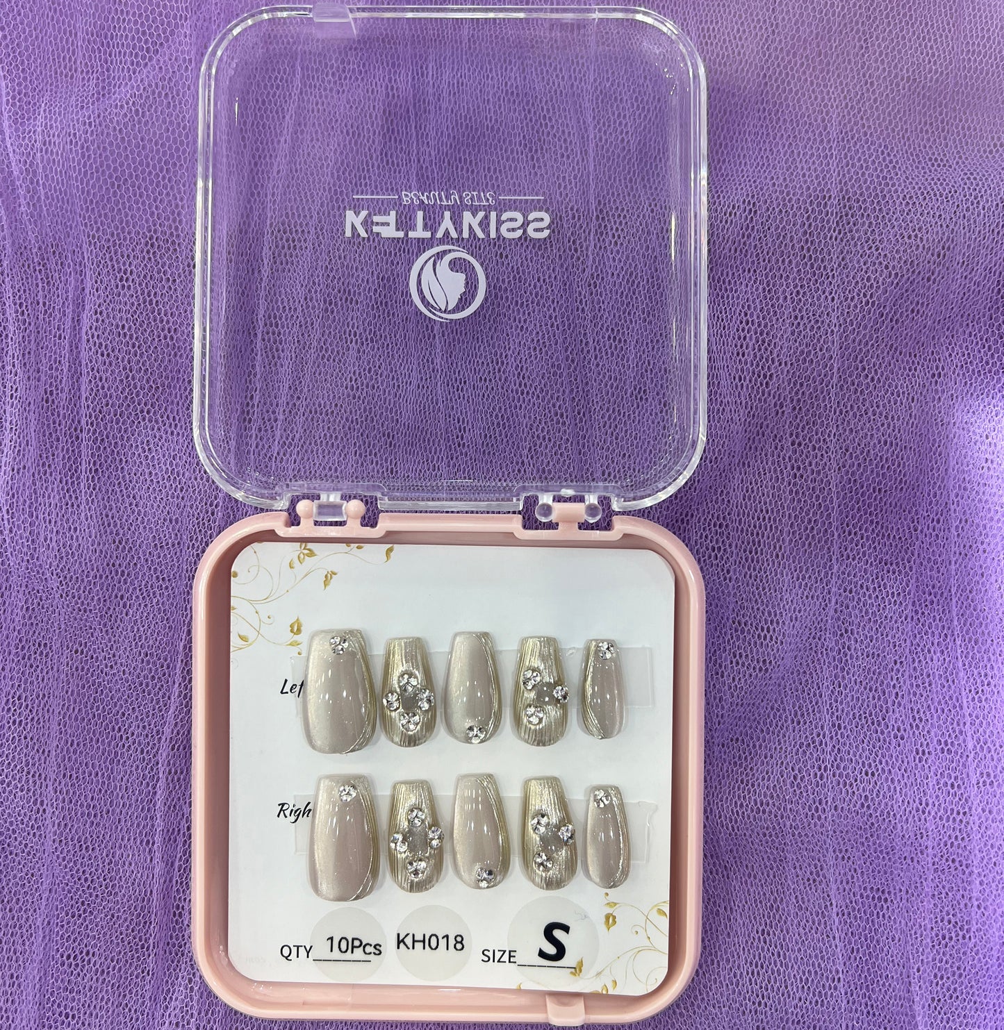 100% Handmade Kettykiss 10-Pcs KH001-030 Short Long Coffin Square