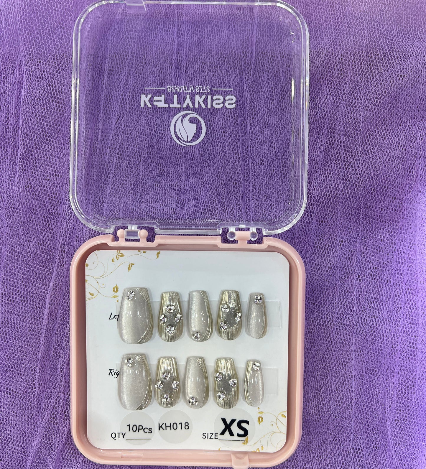 100% Handmade Kettykiss 10-Pcs KH017-018 Long Coffin Square