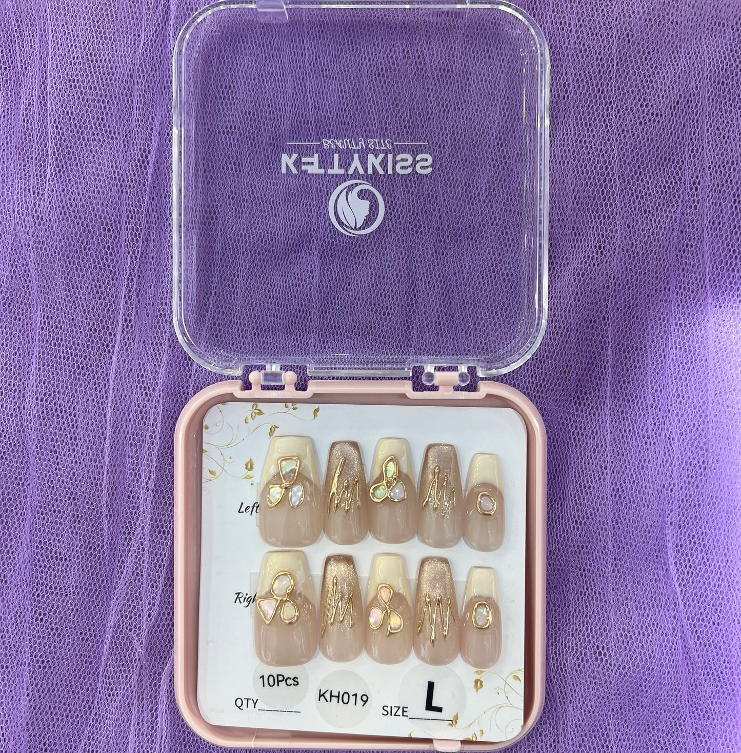 100% Handmade Kettykiss 10-Pcs KH001-030 Short Long Coffin Square