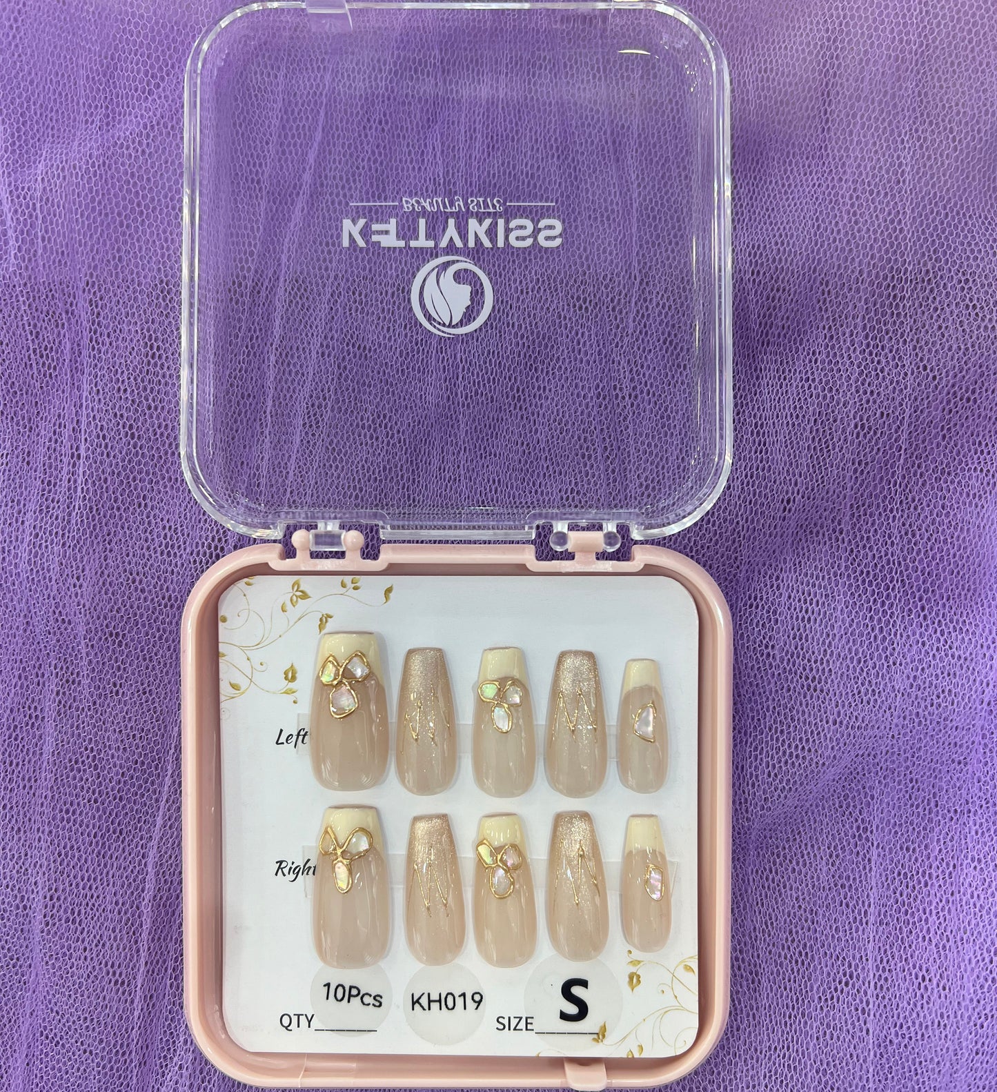100% Handmade Kettykiss 10-Pcs KH001-030 Short Long Coffin Square