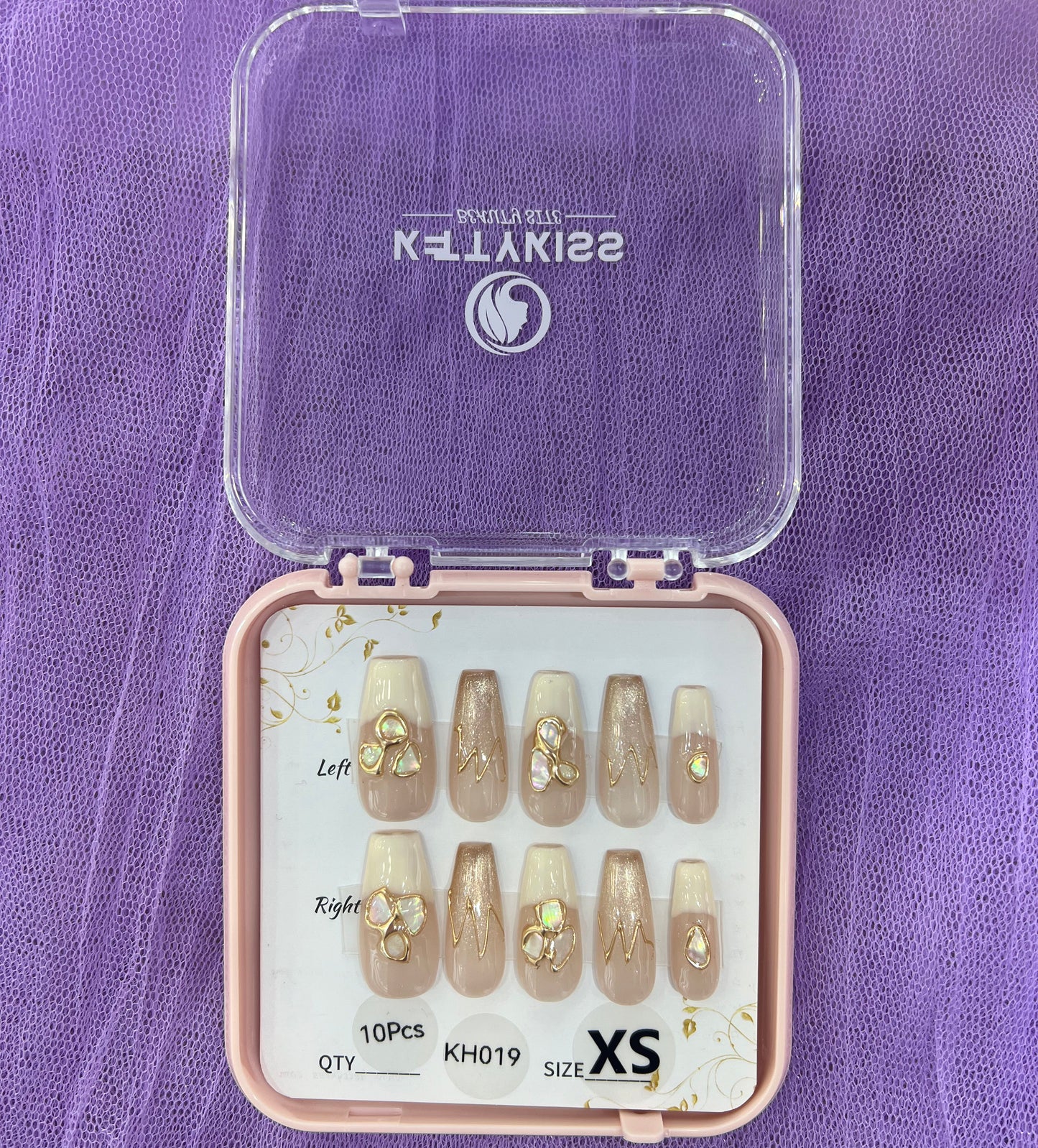 100% Handmade Kettykiss 10-Pcs KH001-030 Short Long Coffin Square