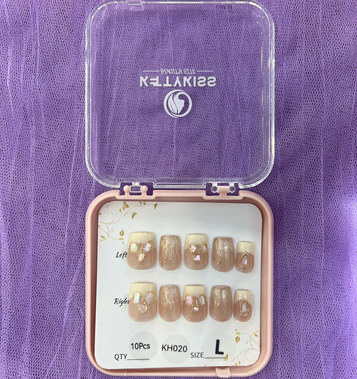 100% Handmade Kettykiss 10-Pcs KH001-030 Short Long Coffin Square