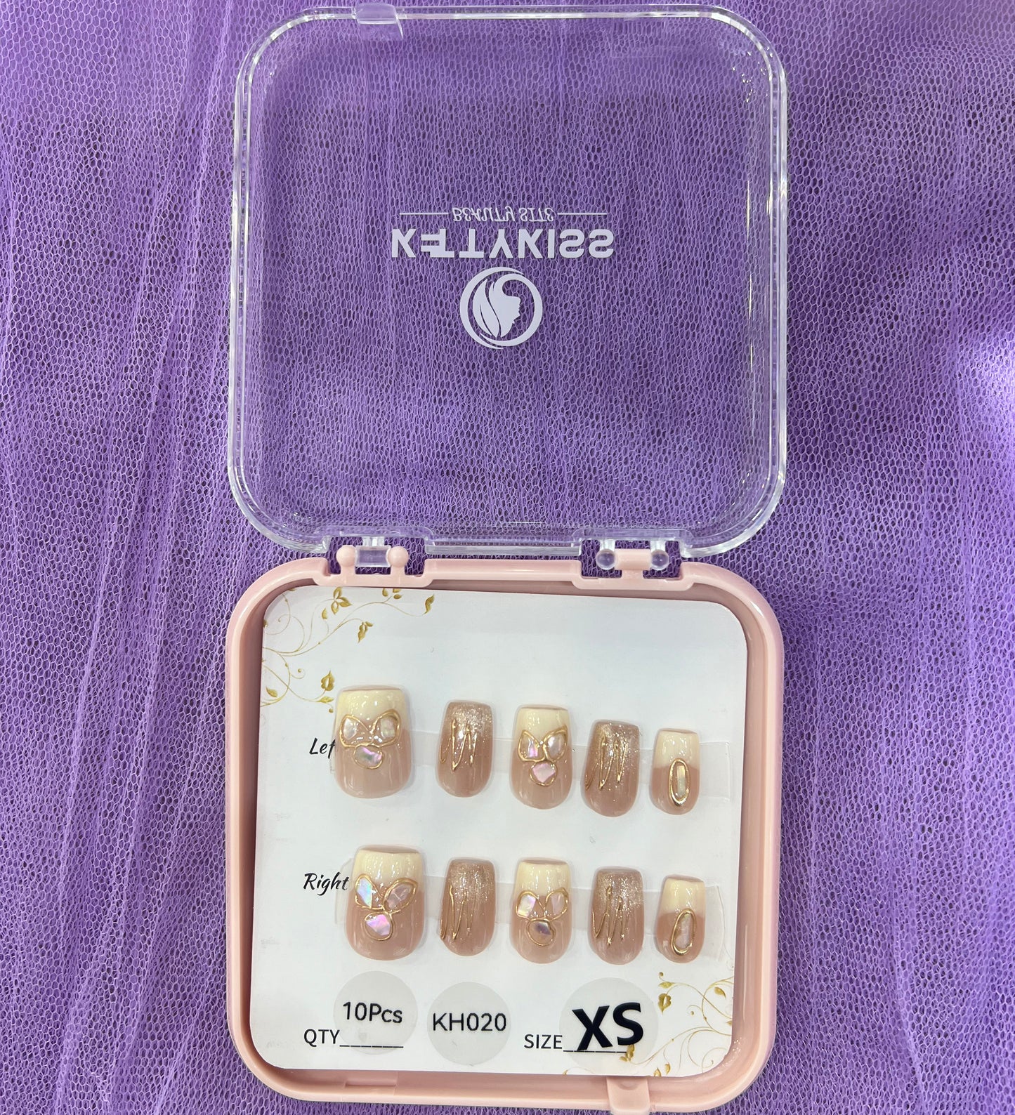 100% Handmade Kettykiss 10-Pcs KH001-030 Short Long Coffin Square