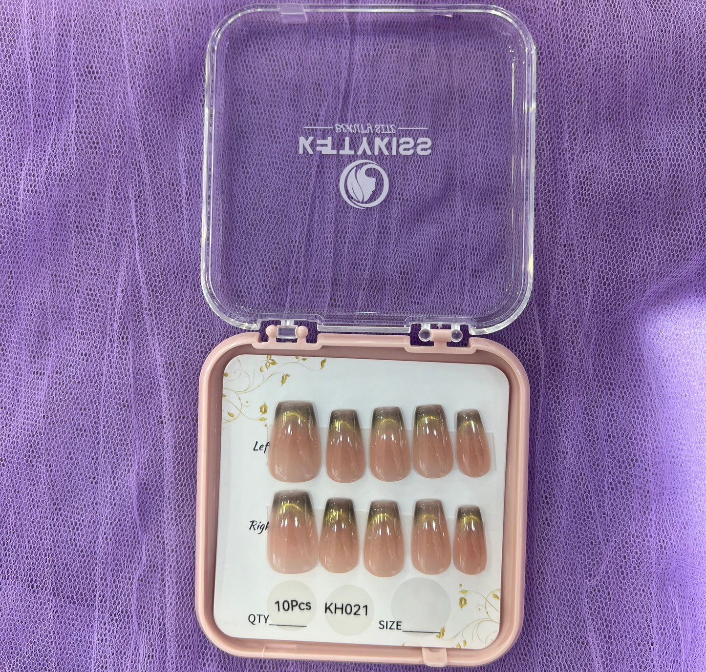 100% Handmade Kettykiss 10-Pcs KH001-030 Short Long Coffin Square