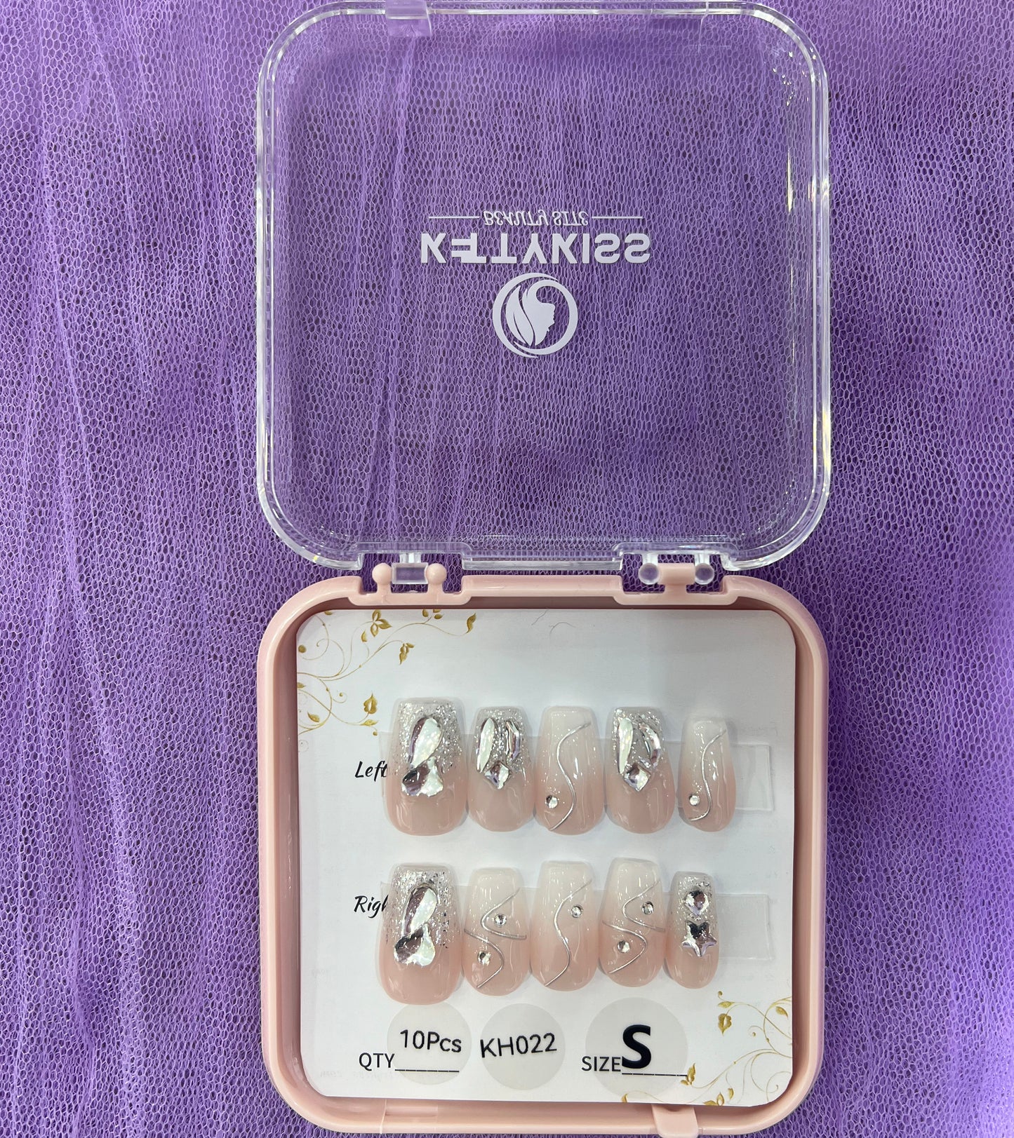 100% Handmade Kettykiss 10-Pcs KH001-030 Short Long Coffin Square