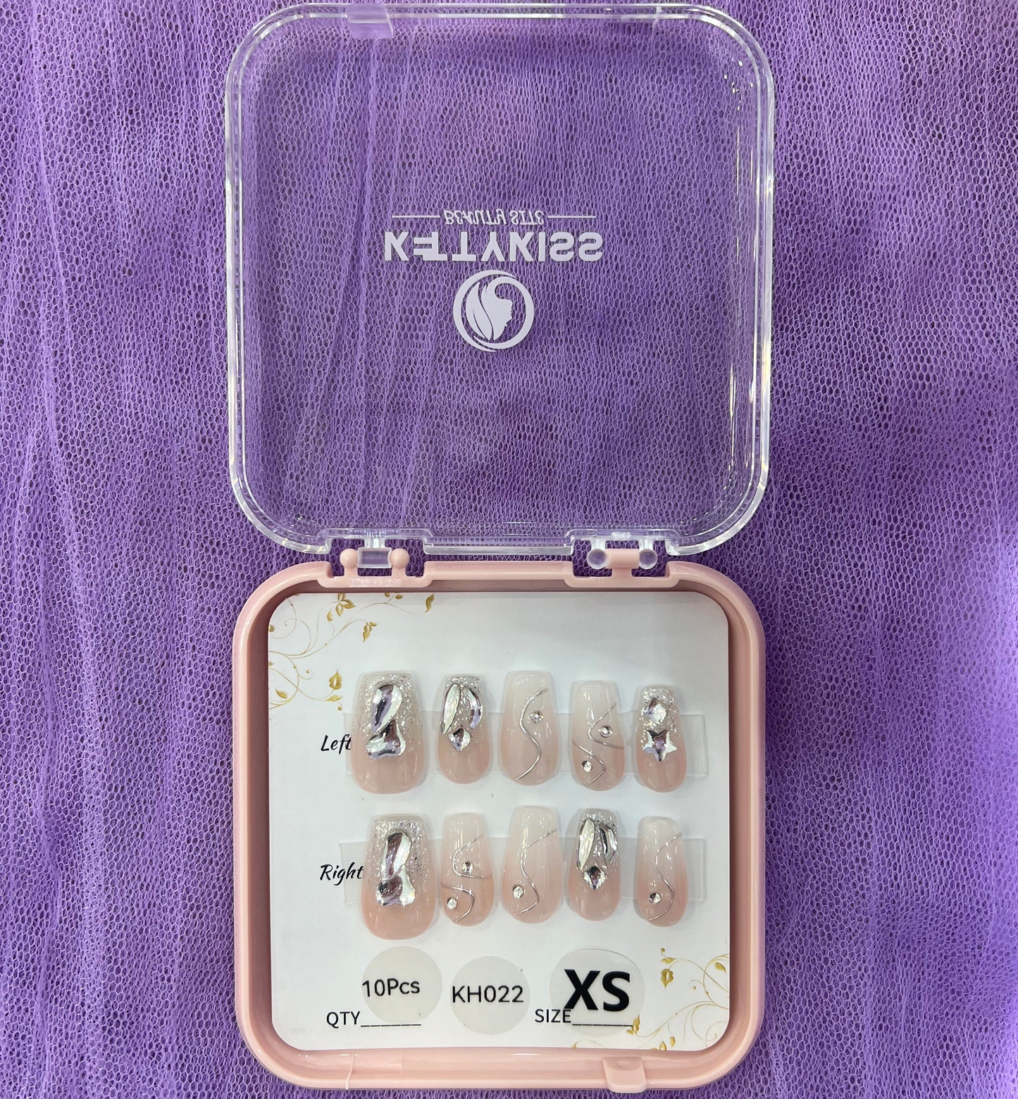 100% Handmade Kettykiss 10-Pcs KH001-030 Short Long Coffin Square