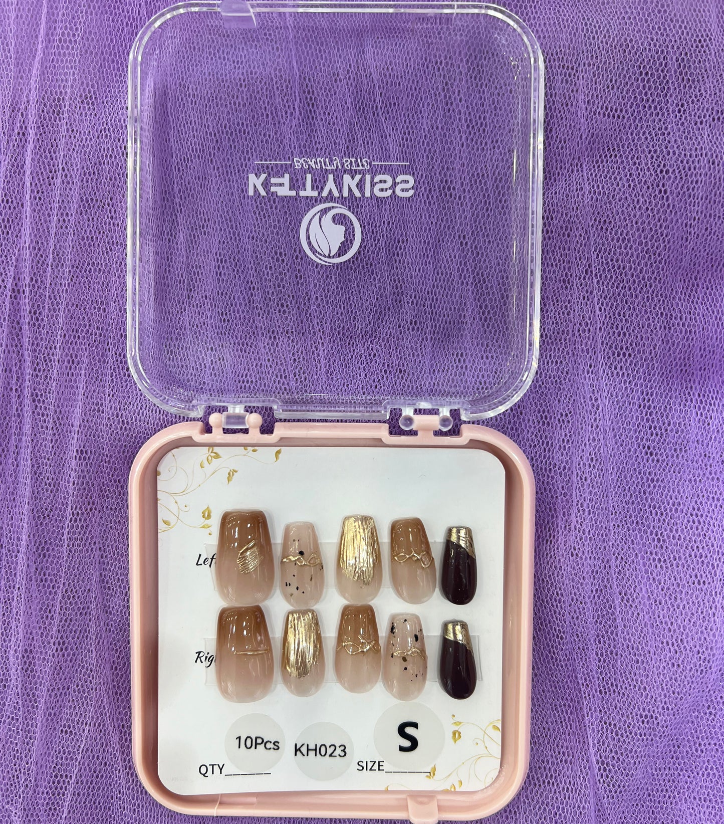 100% Handmade Kettykiss 10-Pcs KH001-030 Short Long Coffin Square