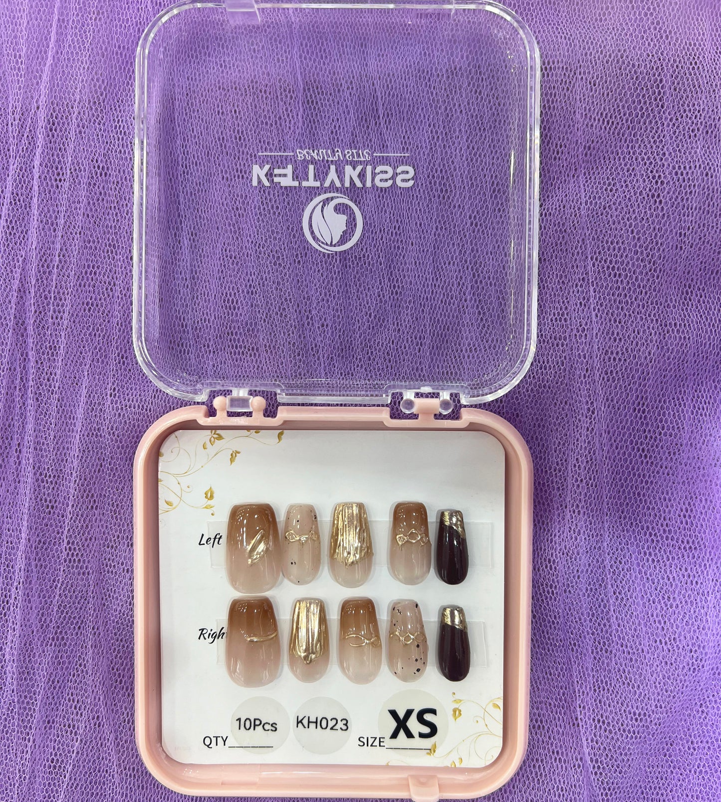 100% Handmade Kettykiss 10-Pcs KH001-030 Short Long Coffin Square