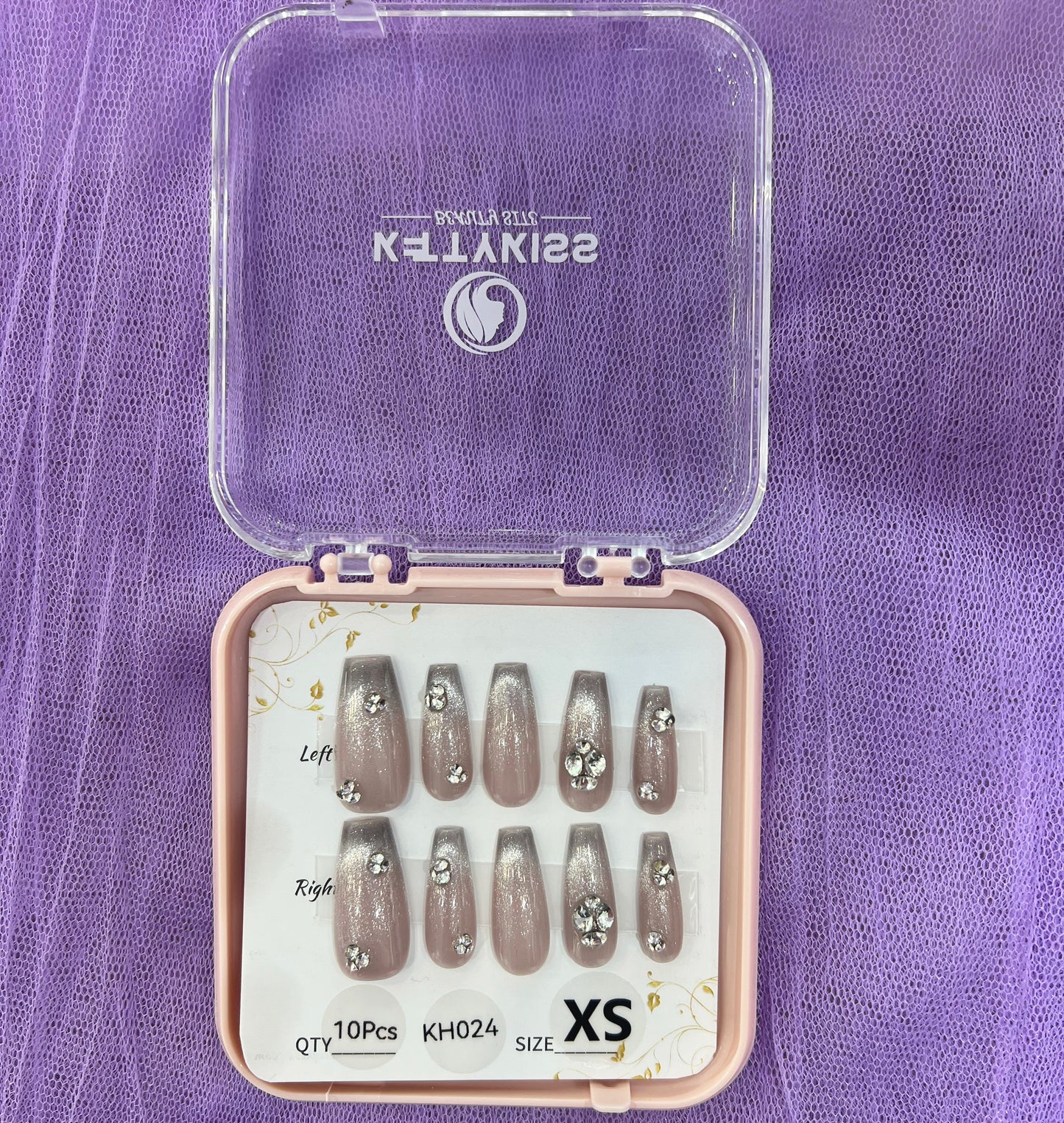 100% Handmade Kettykiss 10-Pcs KH001-030 Short Long Coffin Square