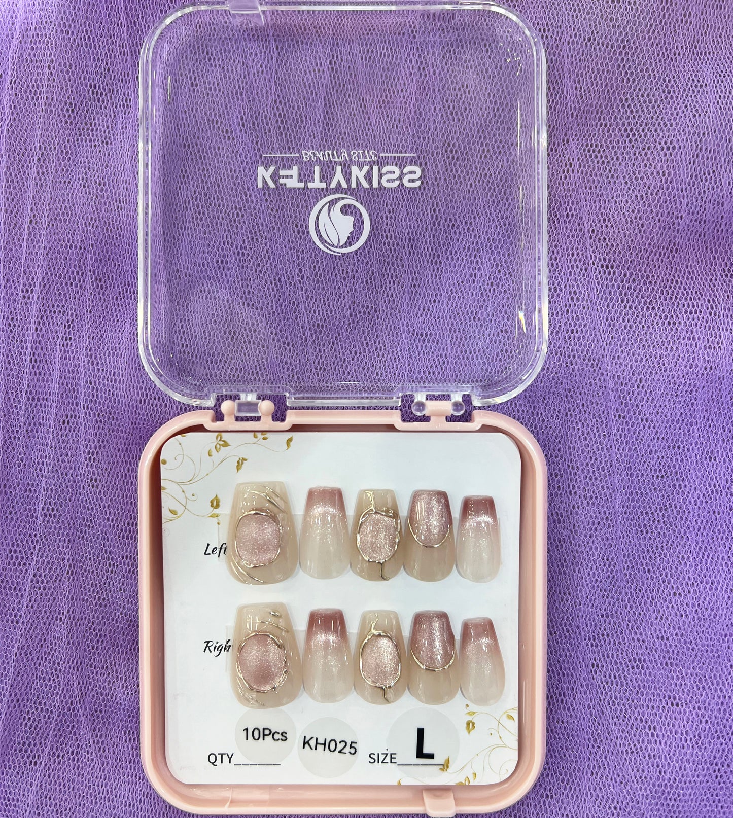 100% Handmade Kettykiss 10-Pcs KH001-030 Short Long Coffin Square