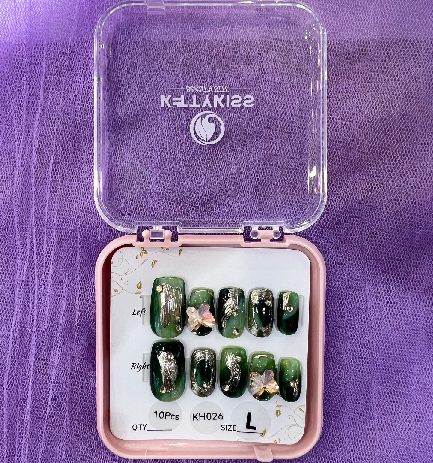 100% Handmade Kettykiss 10-Pcs KH001-030 Short Long Coffin Square