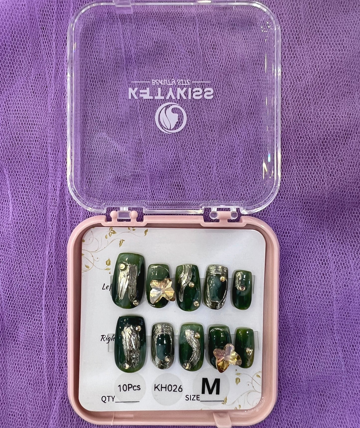 100% Handmade Kettykiss 10-Pcs KH001-030 Short Long Coffin Square