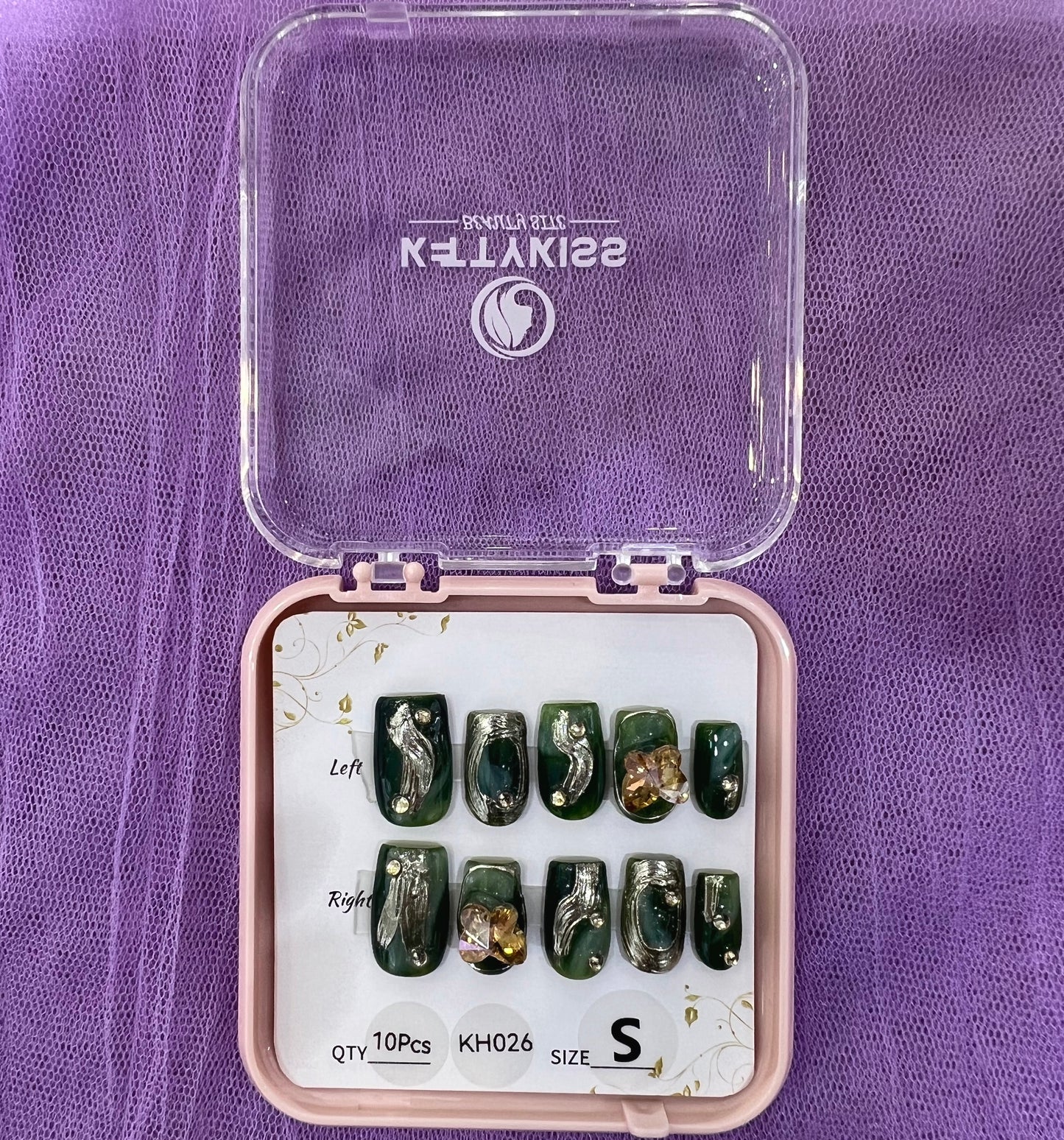 100% Handmade Kettykiss 10-Pcs KH001-030 Short Long Coffin Square