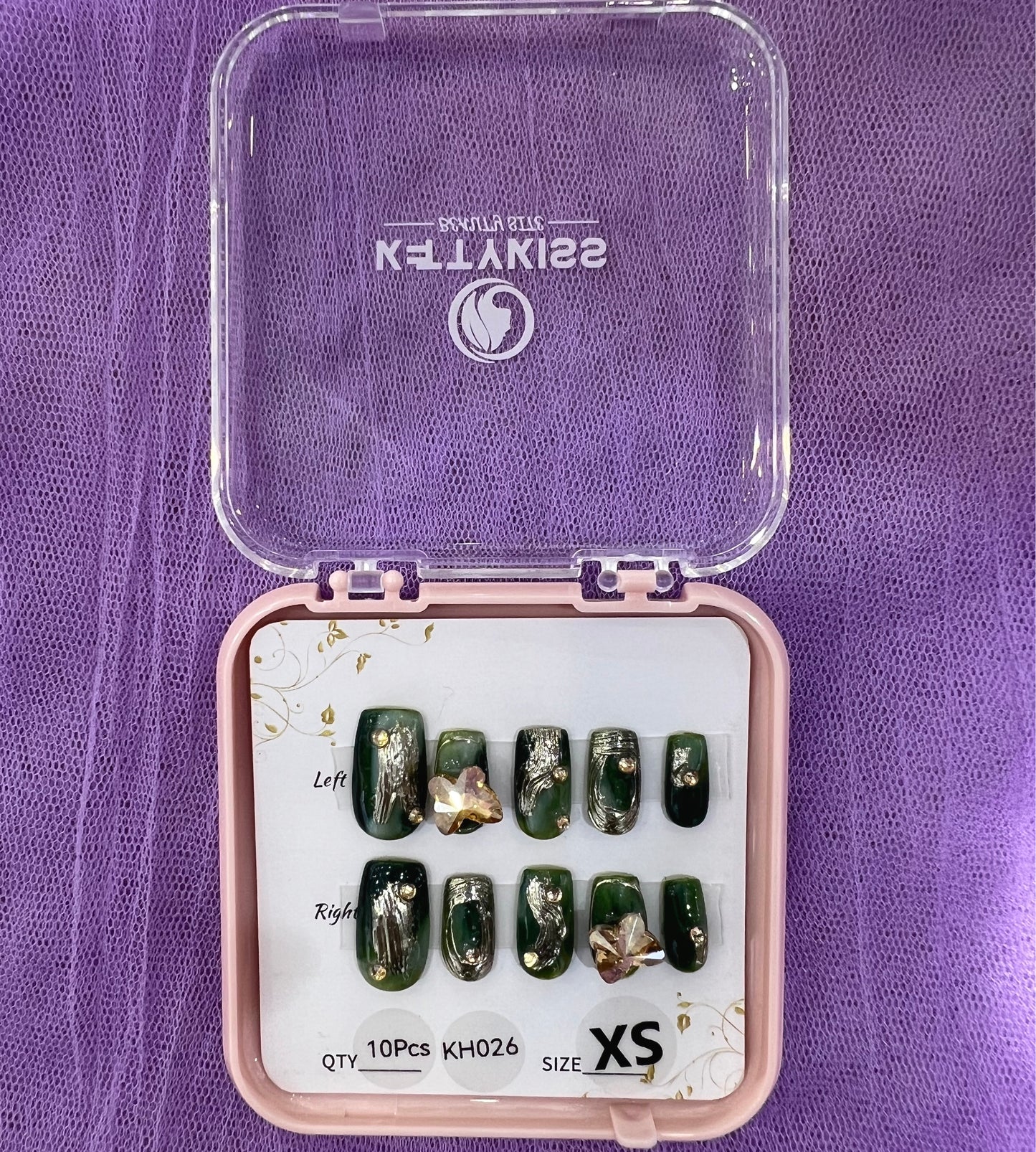 100% Handmade Kettykiss 10-Pcs KH001-030 Short Long Coffin Square