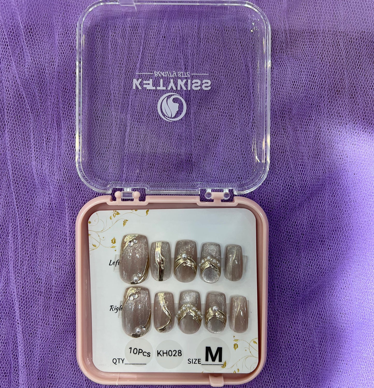 100% Handmade Kettykiss 10-Pcs KH001-030 Short Long Coffin Square