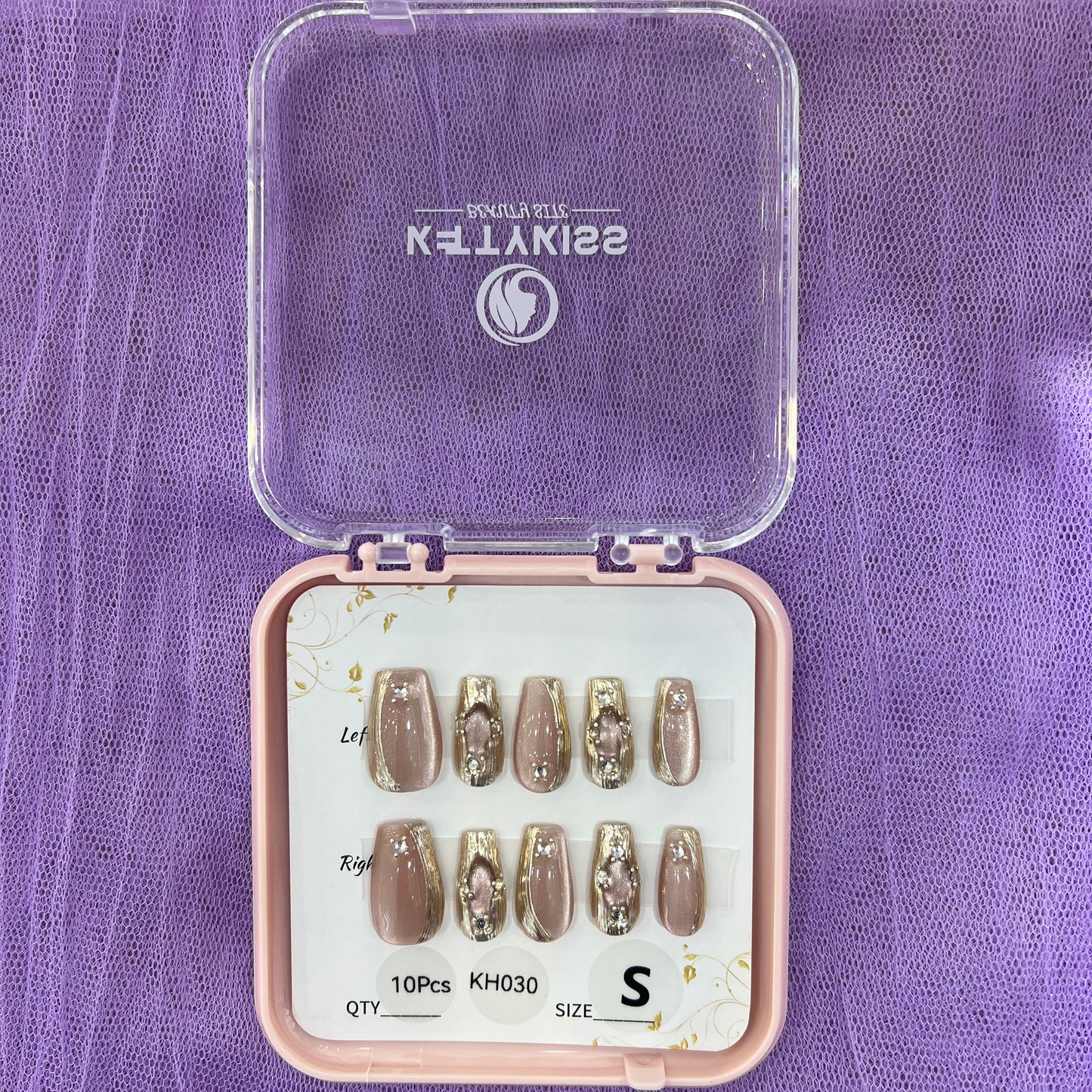 100% Handmade Kettykiss 10-Pcs KH001-030 Short Long Coffin Square