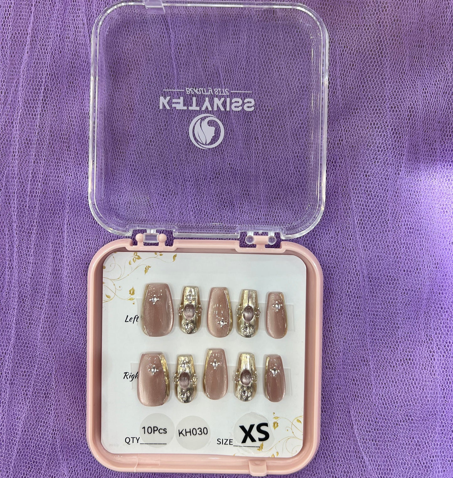 100% Handmade Kettykiss 10-Pcs KH001-030 Short Long Coffin Square