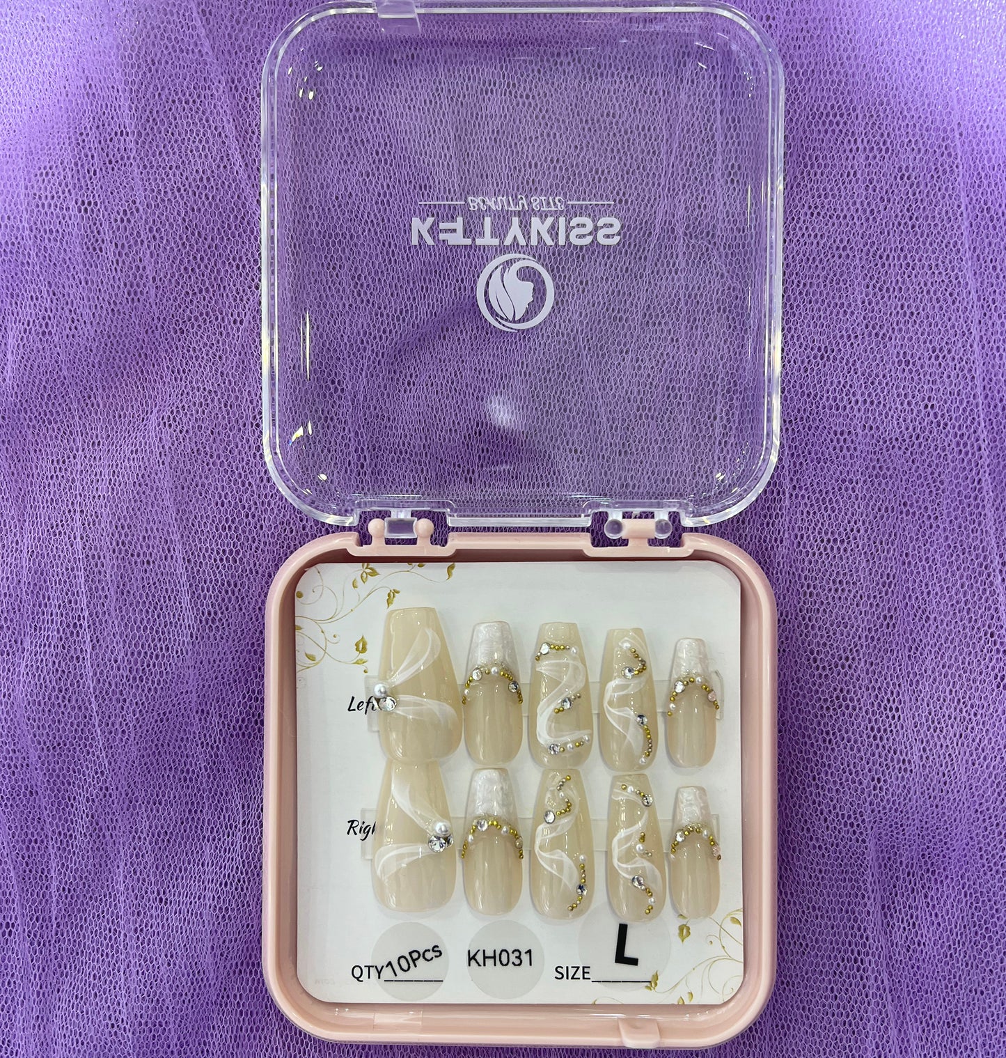 100% Handmade Kettykiss 10-Pcs KH001-030 Short Long Coffin Square
