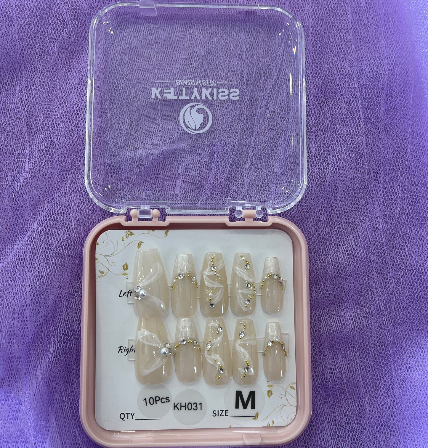 100% Handmade Kettykiss 10-Pcs KH001-030 Short Long Coffin Square
