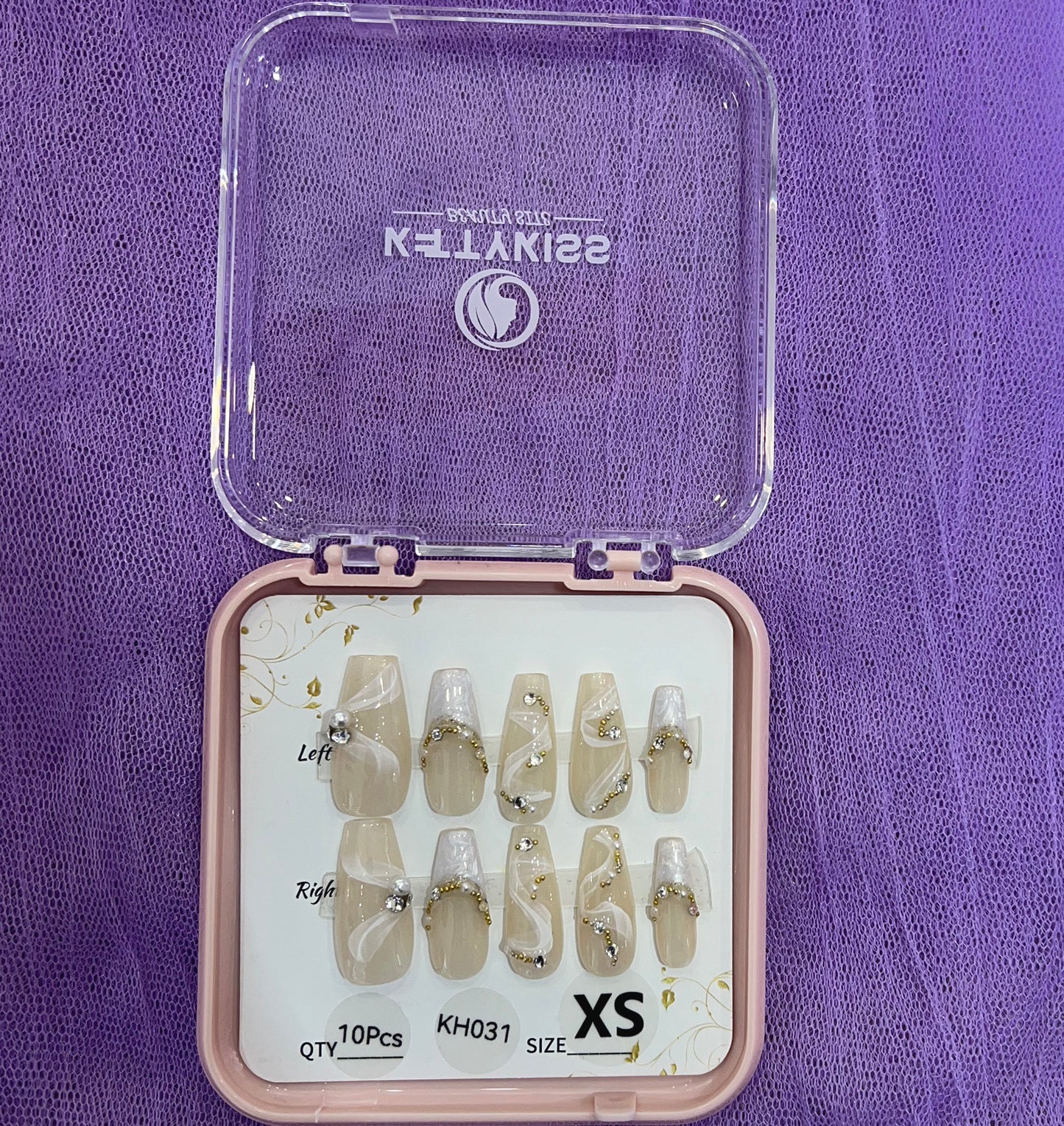 100% Handmade Kettykiss 10-Pcs KH001-030 Short Long Coffin Square