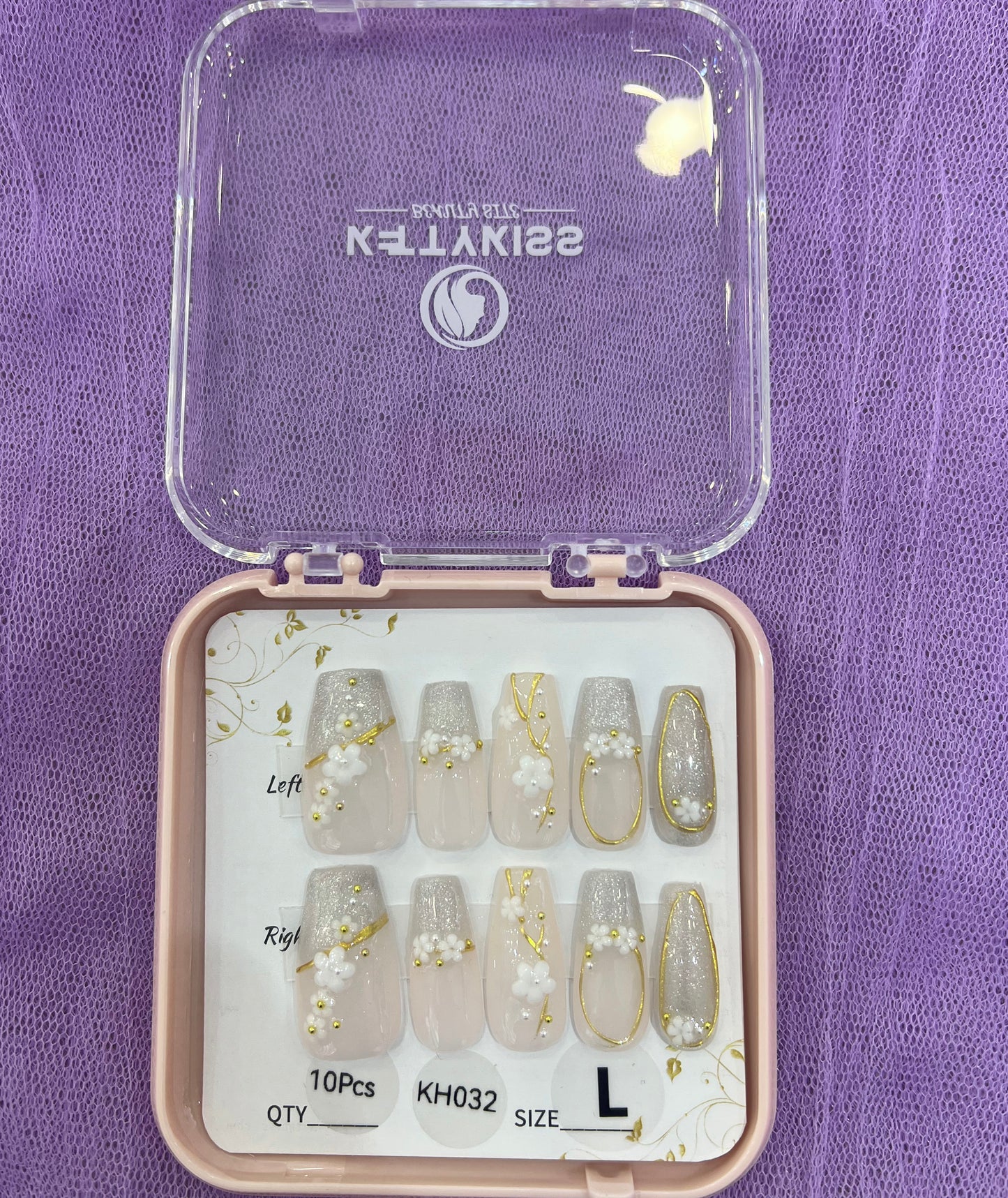 100% Handmade Kettykiss10-Pcs KH031-060 Long Coffin Square