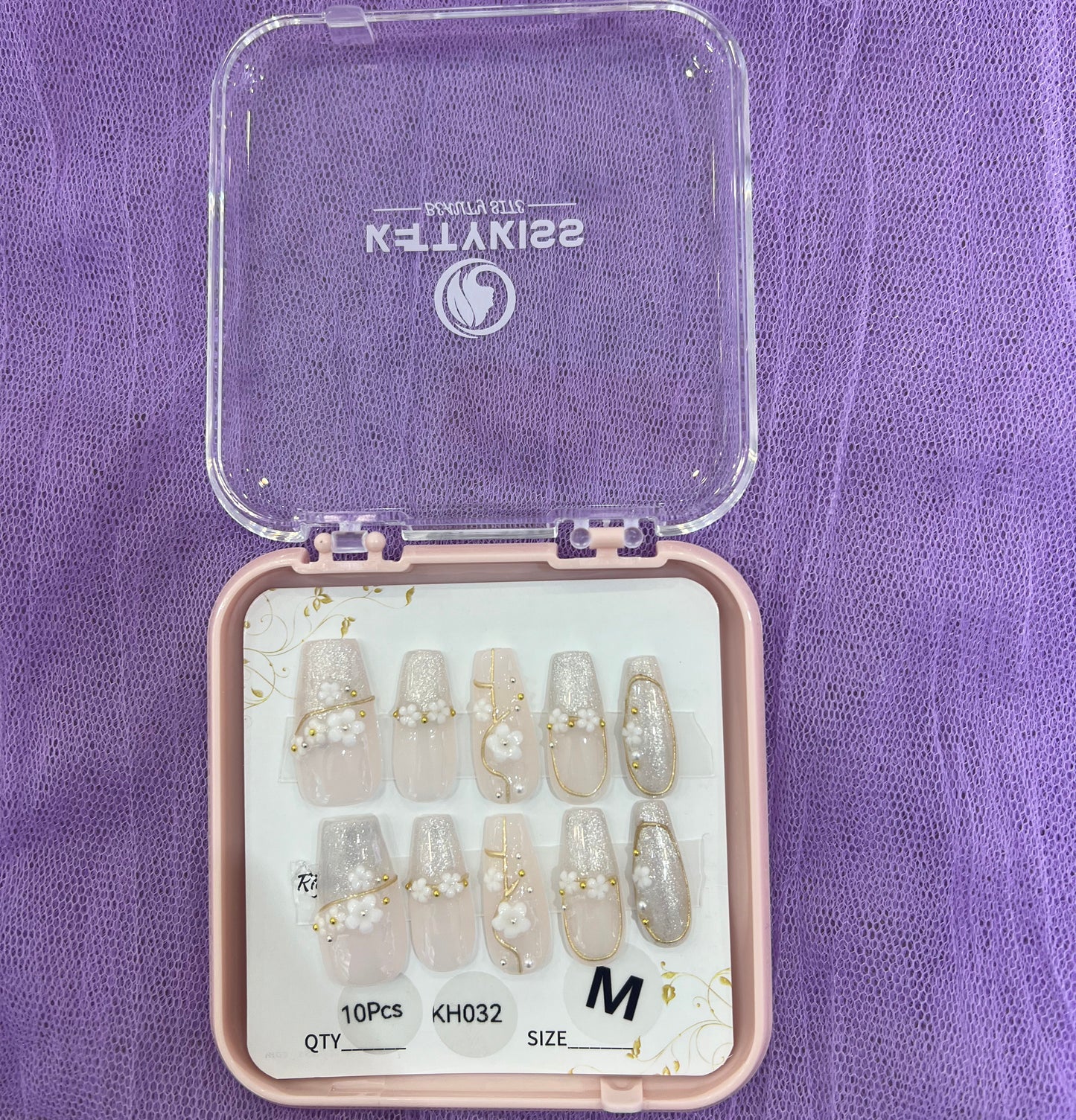 100% Handmade Kettykiss 10-Pcs KH001-030 Short Long Coffin Square