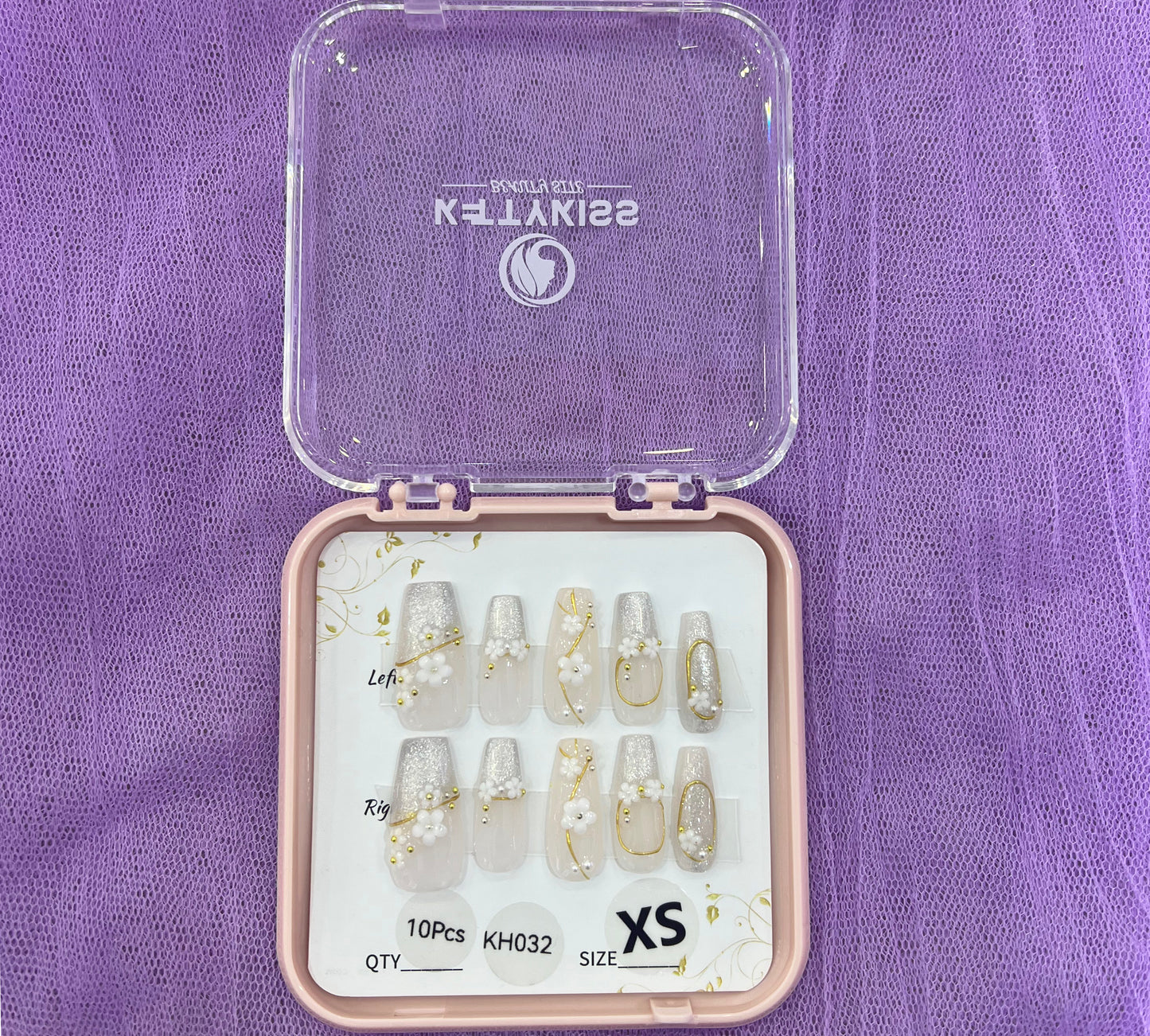 100% Handmade Kettykiss 10-Pcs KH001-030 Short Long Coffin Square