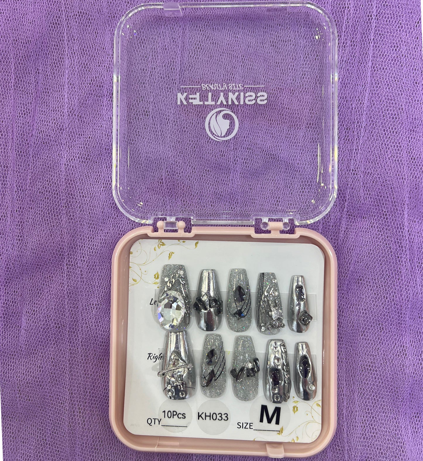 100% Handmade Kettykiss 10-Pcs KH001-030 Short Long Coffin Square