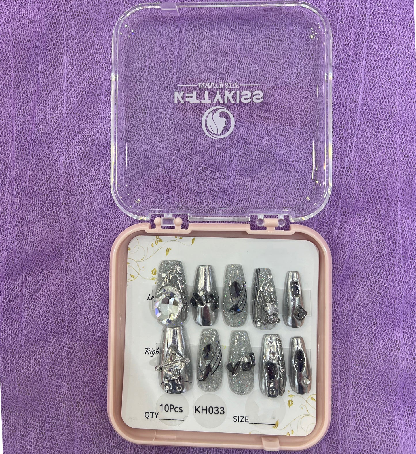 100% Handmade Kettykiss10-Pcs KH031-060 Long Coffin Square