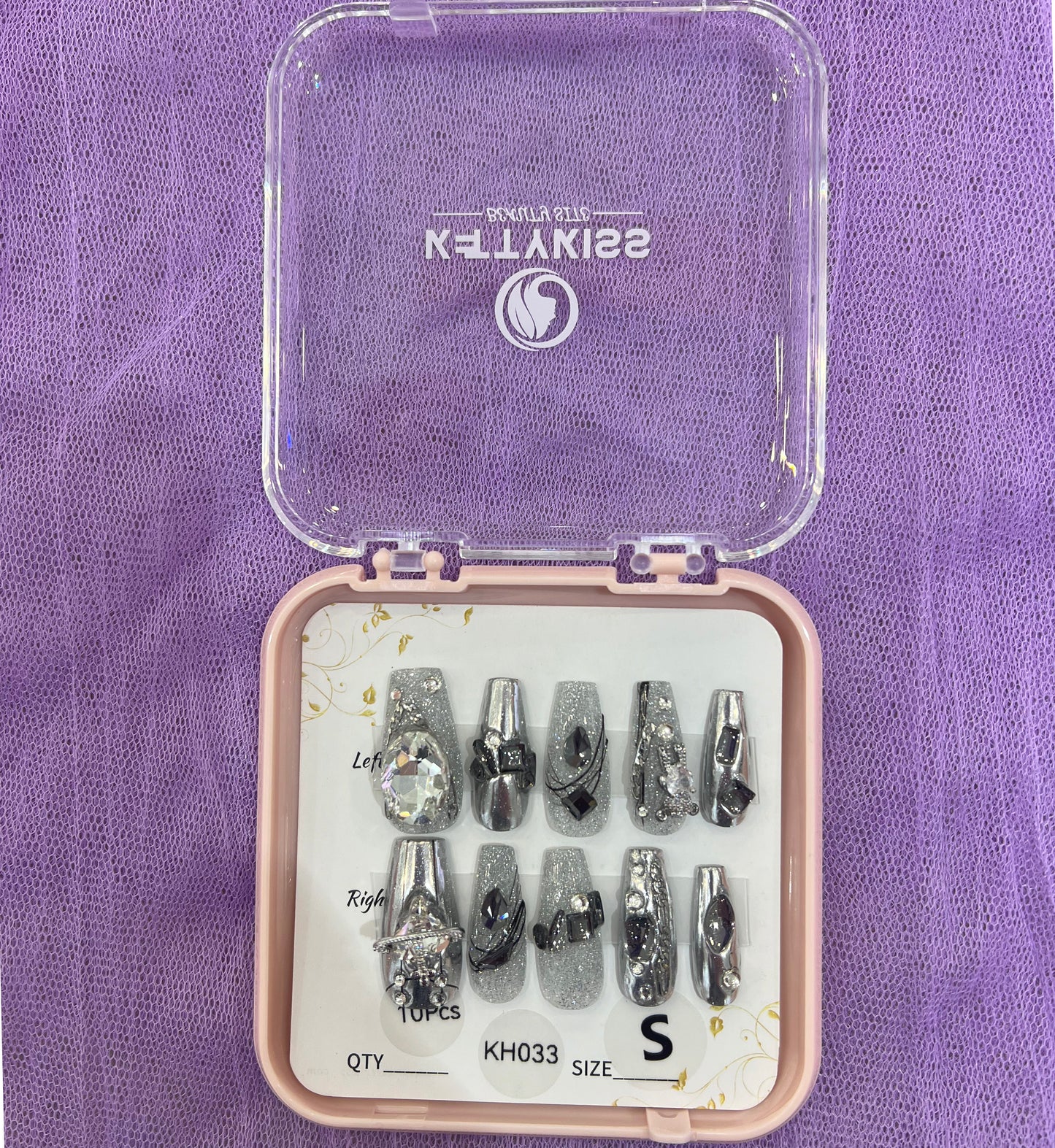 100% Handmade Kettykiss 10-Pcs KH001-030 Short Long Coffin Square