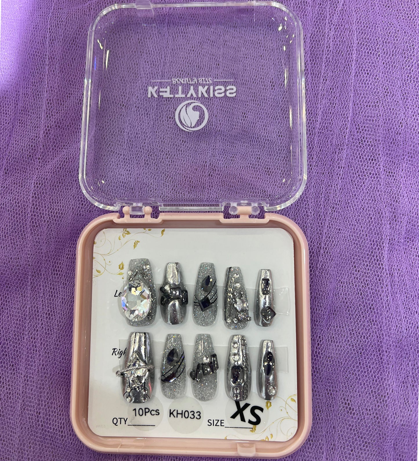 100% Handmade Kettykiss 10-Pcs KH001-030 Short Long Coffin Square