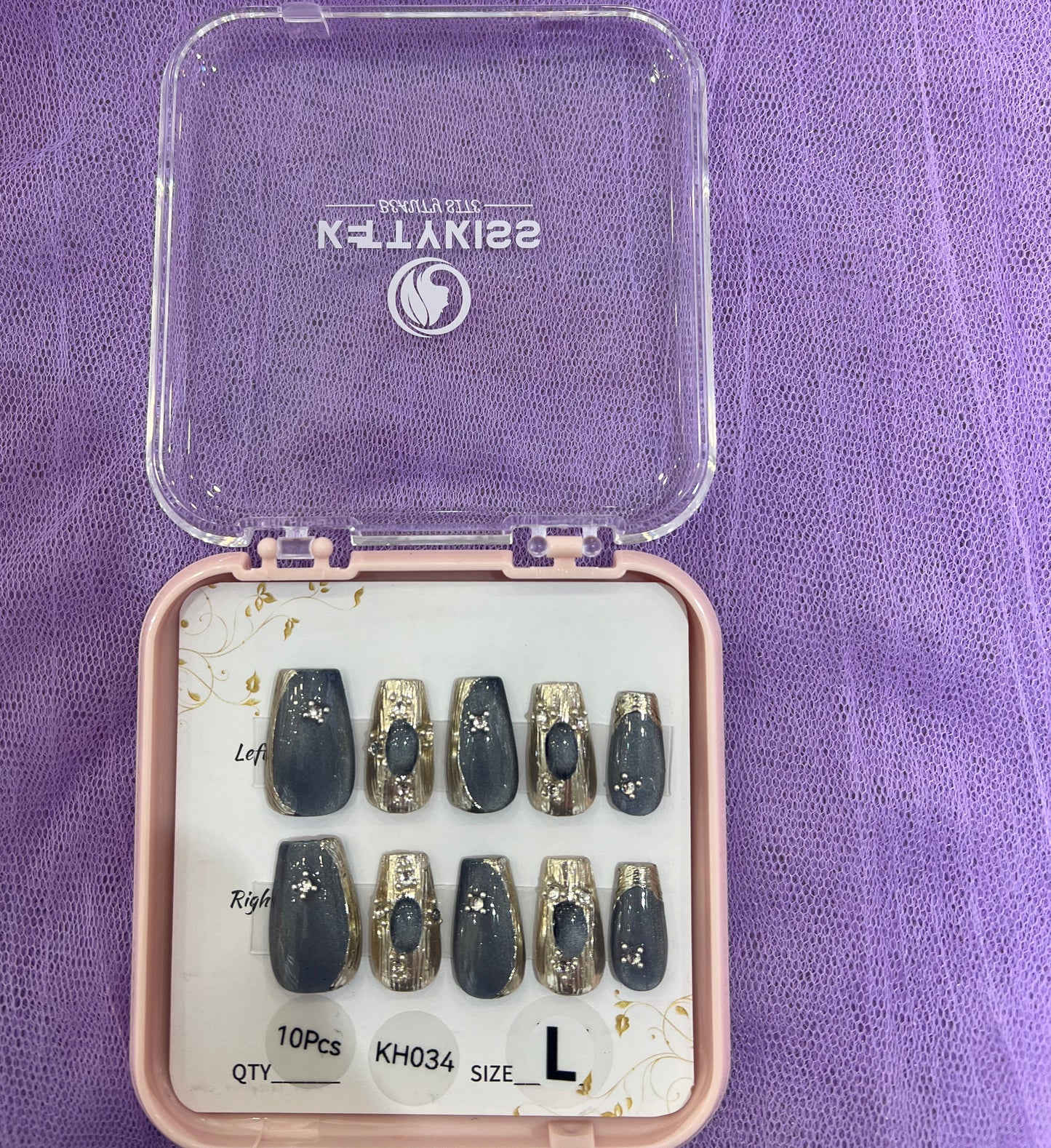 100% Handmade Kettykiss 10-Pcs KH001-030 Short Long Coffin Square