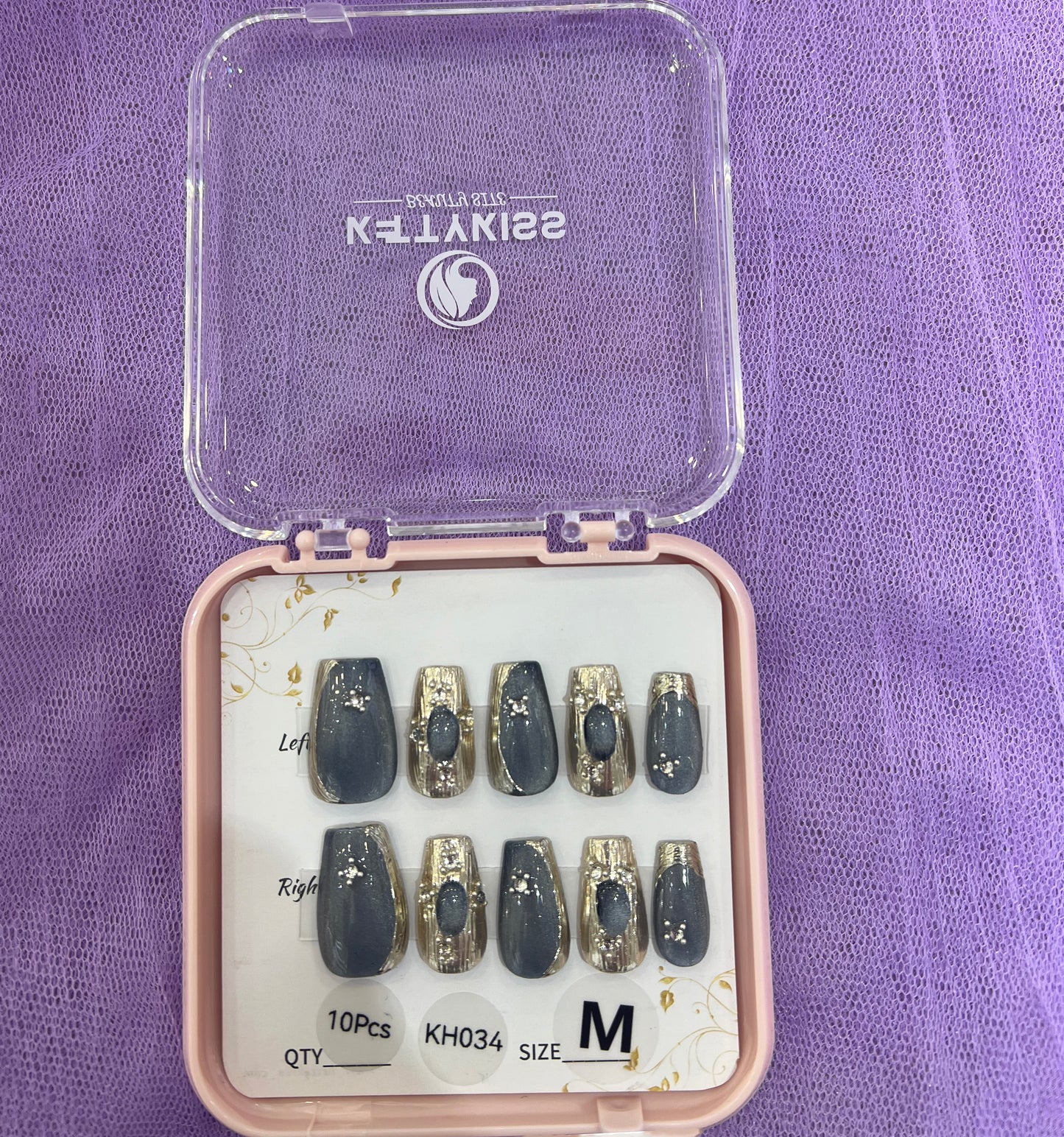 100% Handmade Kettykiss 10-Pcs KH001-030 Short Long Coffin Square