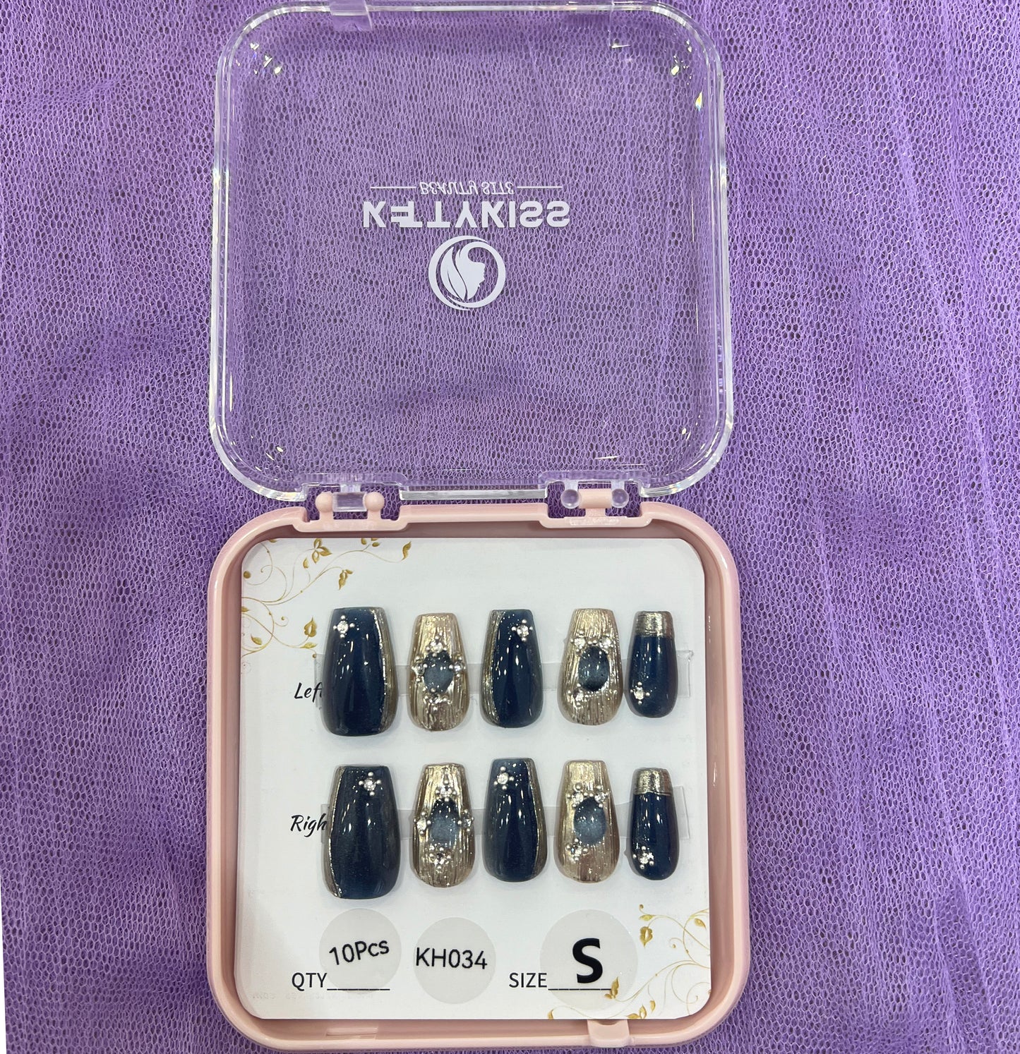 100% Handmade Kettykiss10-Pcs KH031-060 Long Coffin Square