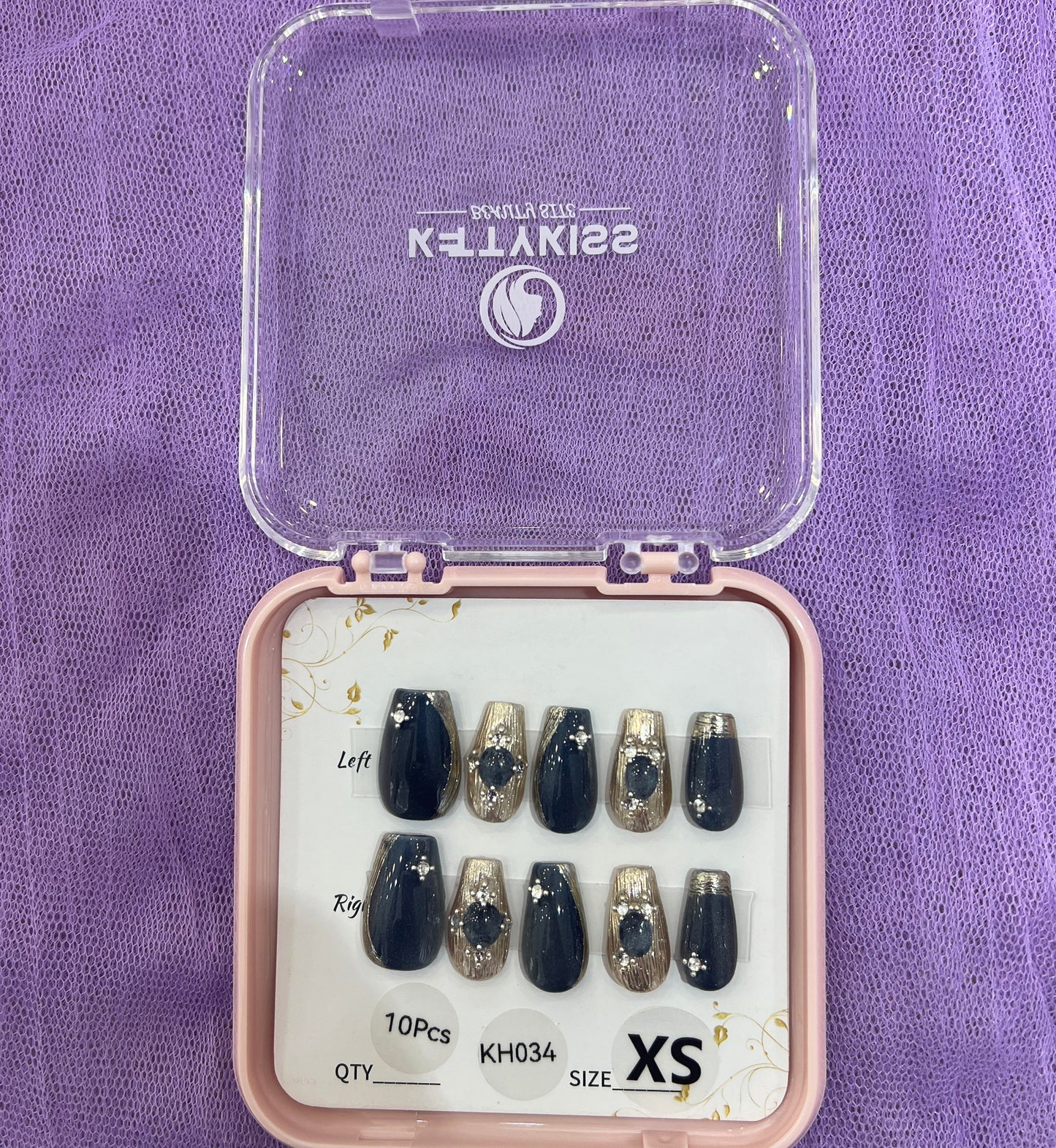 100% Handmade Kettykiss 10-Pcs KH001-030 Short Long Coffin Square
