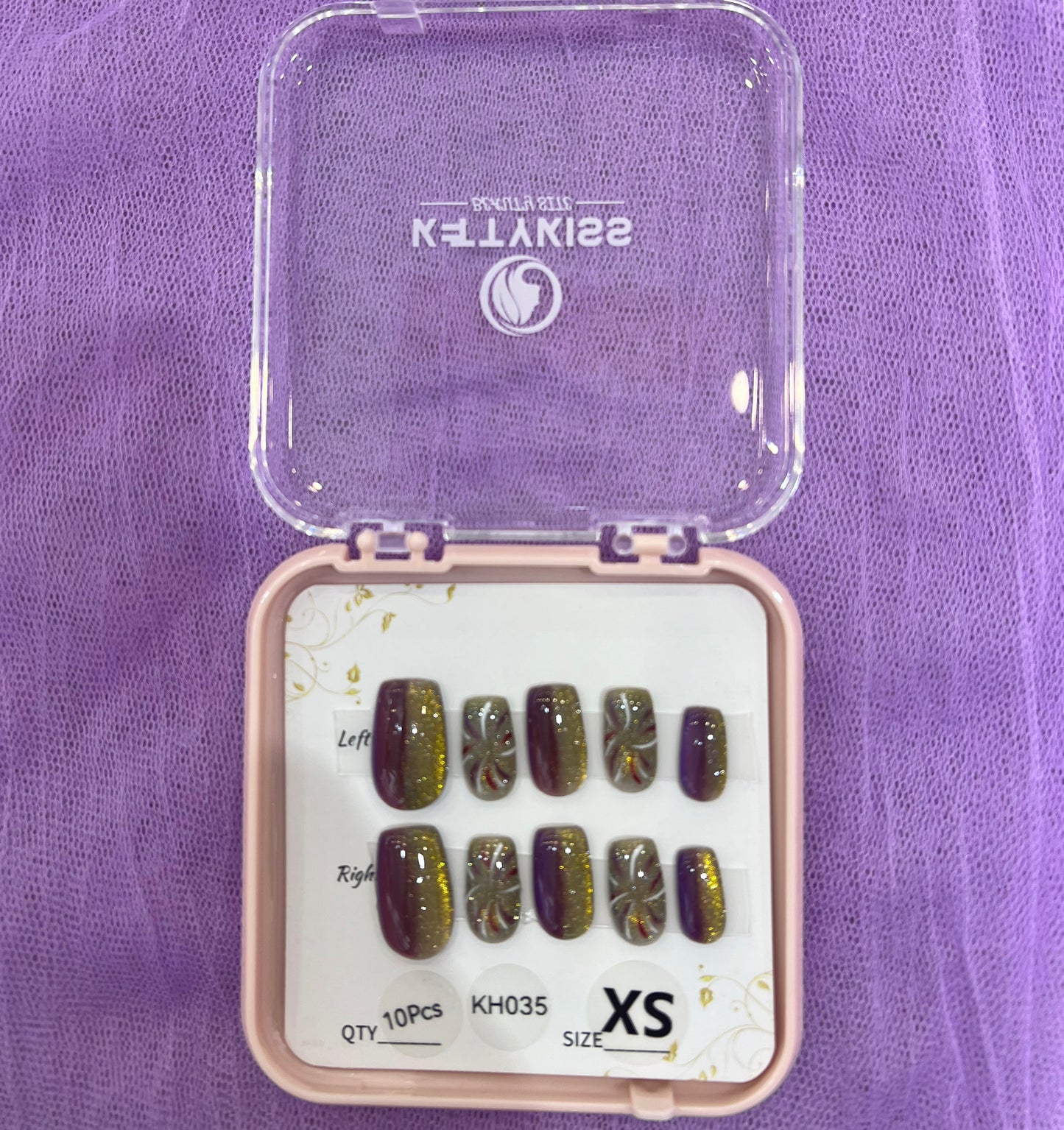 100% Handmade Kettykiss 10-Pcs KH001-030 Short Long Coffin Square