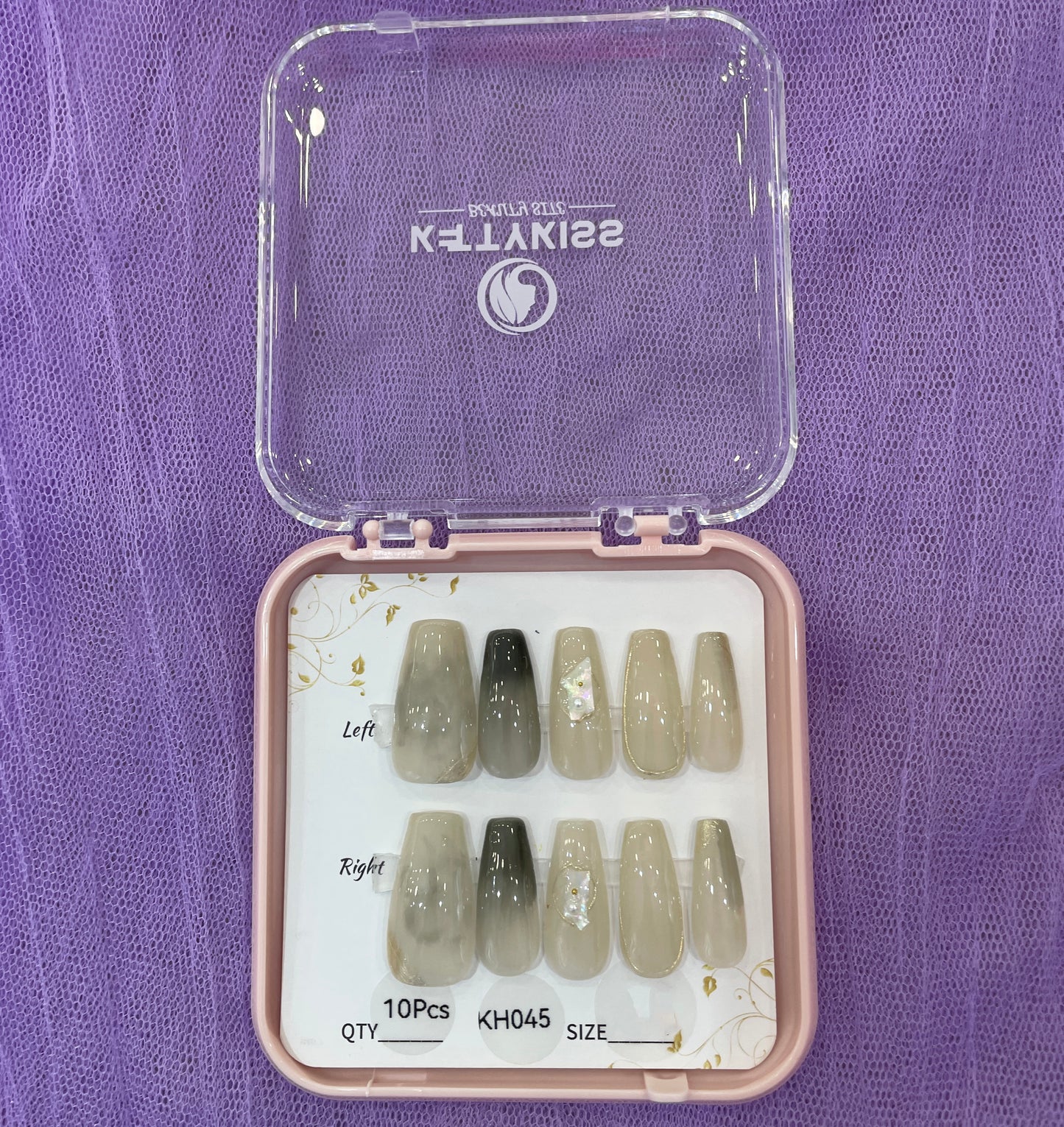 100% Handmade Kettykiss10-Pcs KH031-060 Long Coffin Square