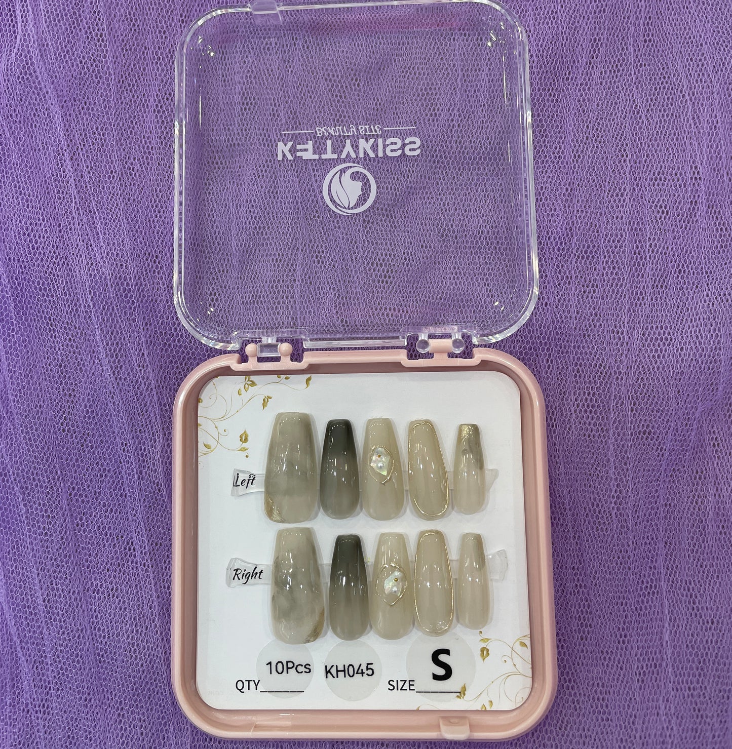100% Handmade Kettykiss 10-Pcs KH001-030 Short Long Coffin Square