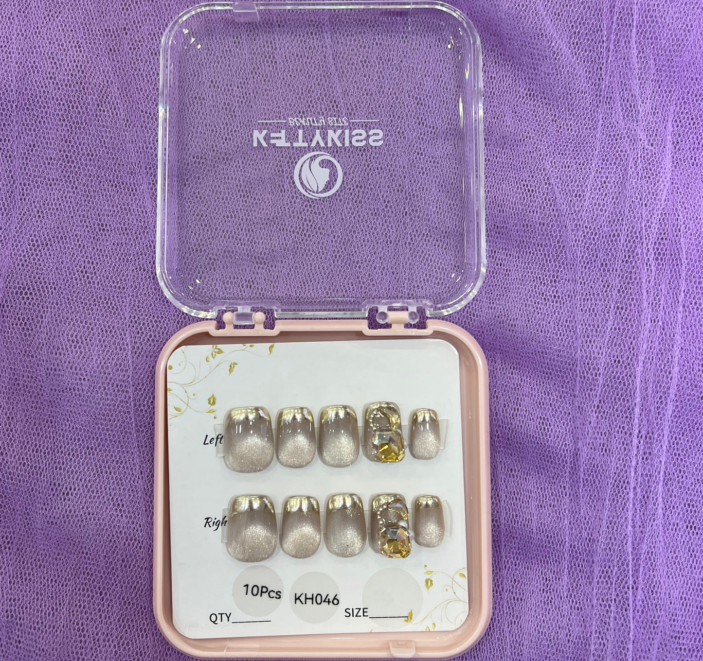 100% Handmade Kettykiss10-Pcs KH031-060 Long Coffin Square